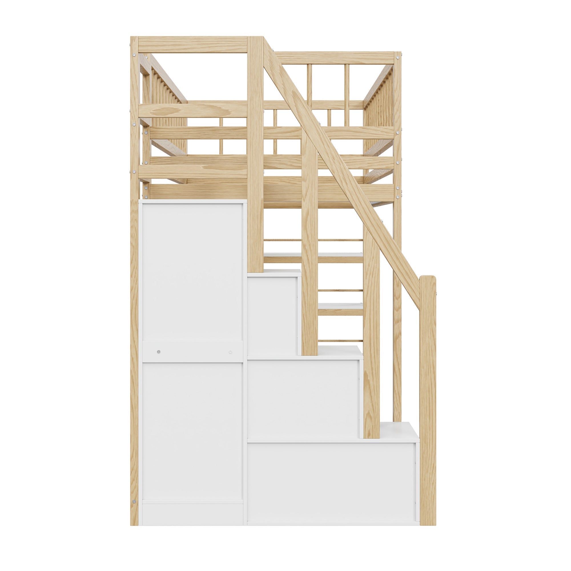 Logidon loft bed 90x200 cm with wardrobe and storage space combination bed
