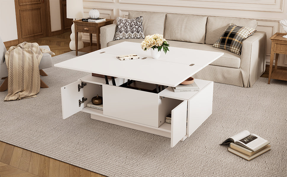 Logidon moderne salontafel met dubbel hefmechanisme, opbergruimte