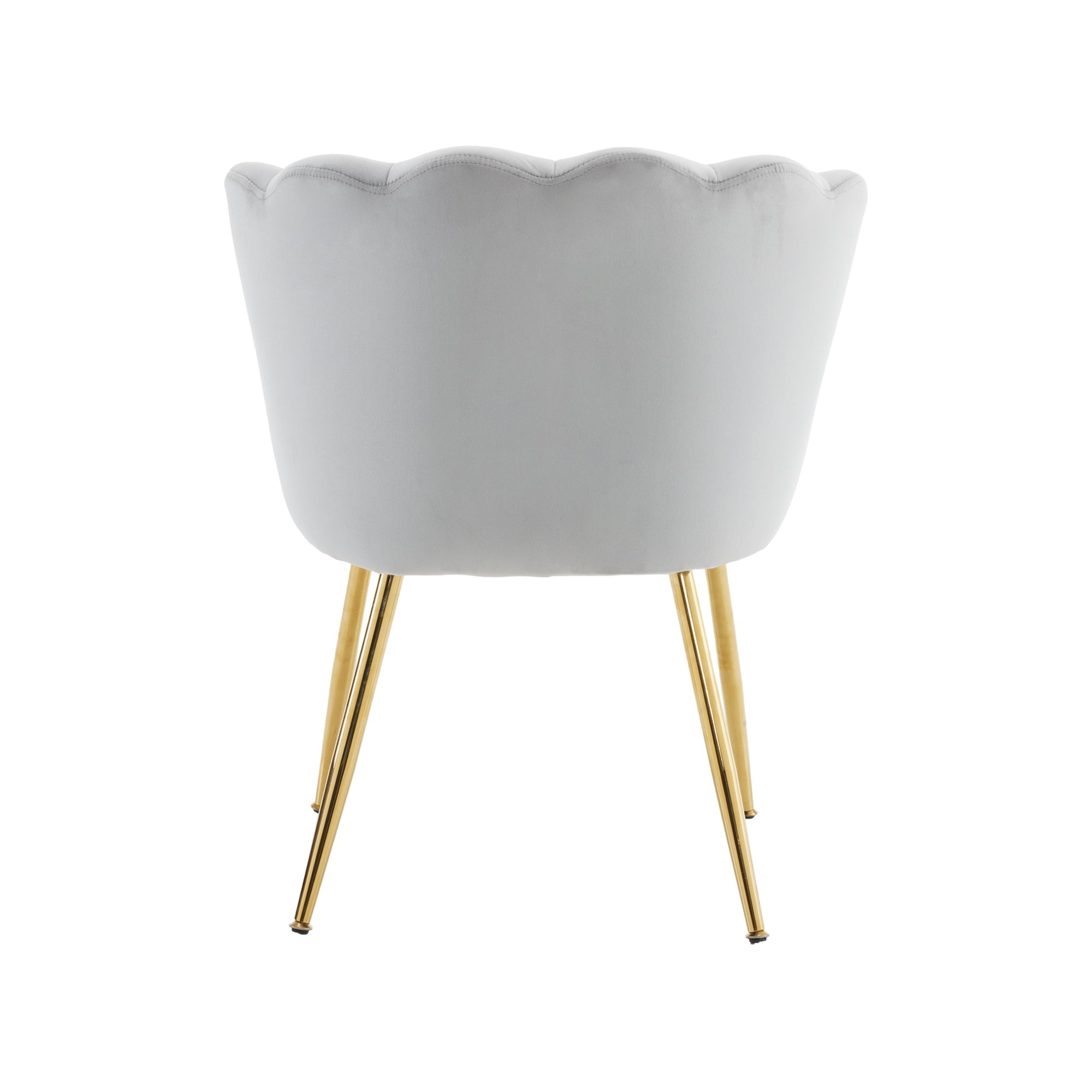 Logidon Modern Velvet Living Room Armchair Gray With Gold Legs