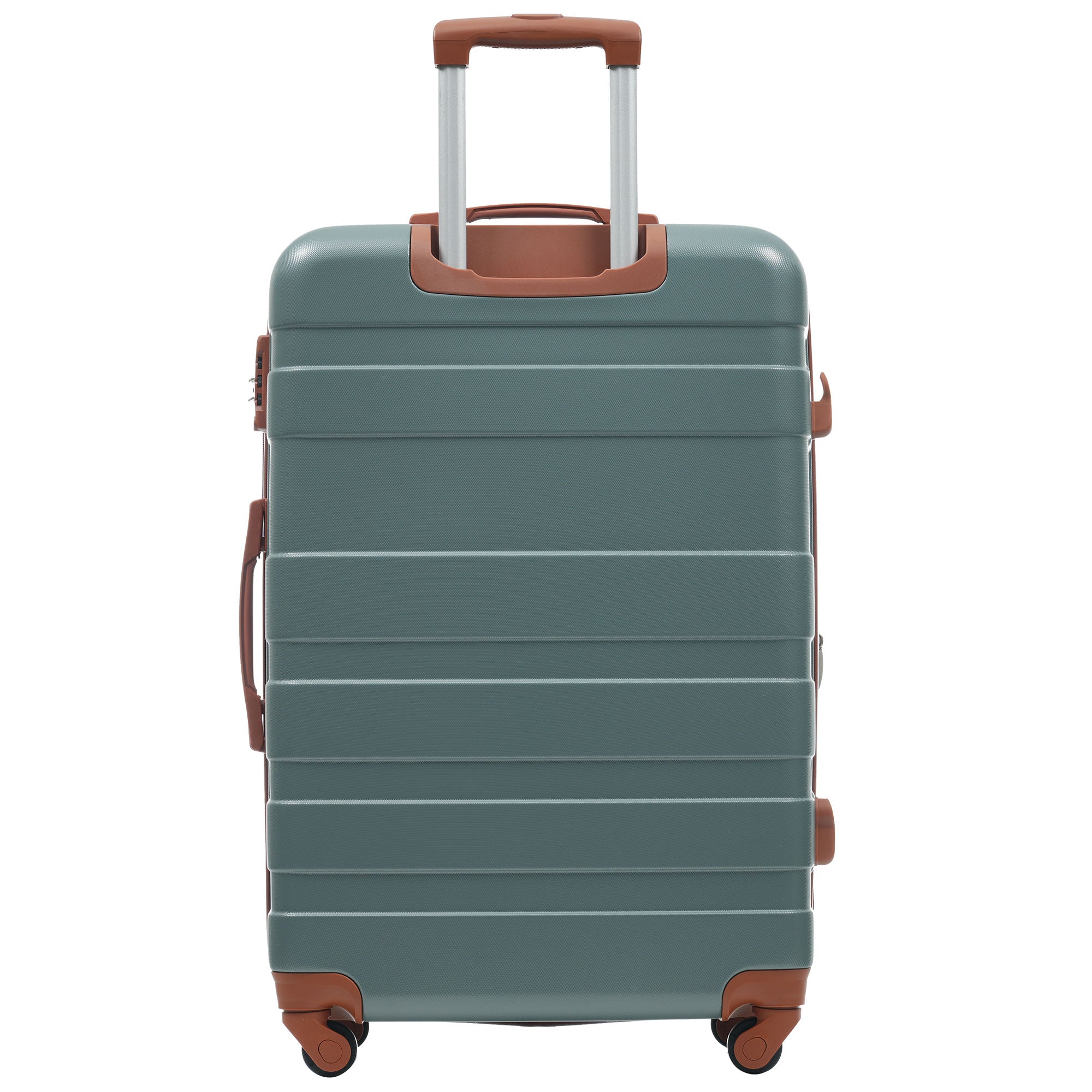 Logidon Hardshell Koffer 28 Inch Donkergroen Bruin TSA 4 Wielen