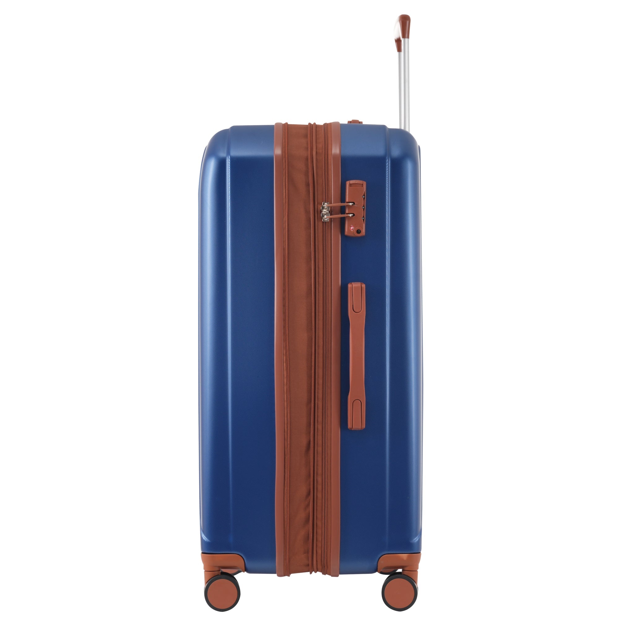 Logidon Vierdelige blauwe kofferset met harde schaal, TSA-slot en wielen