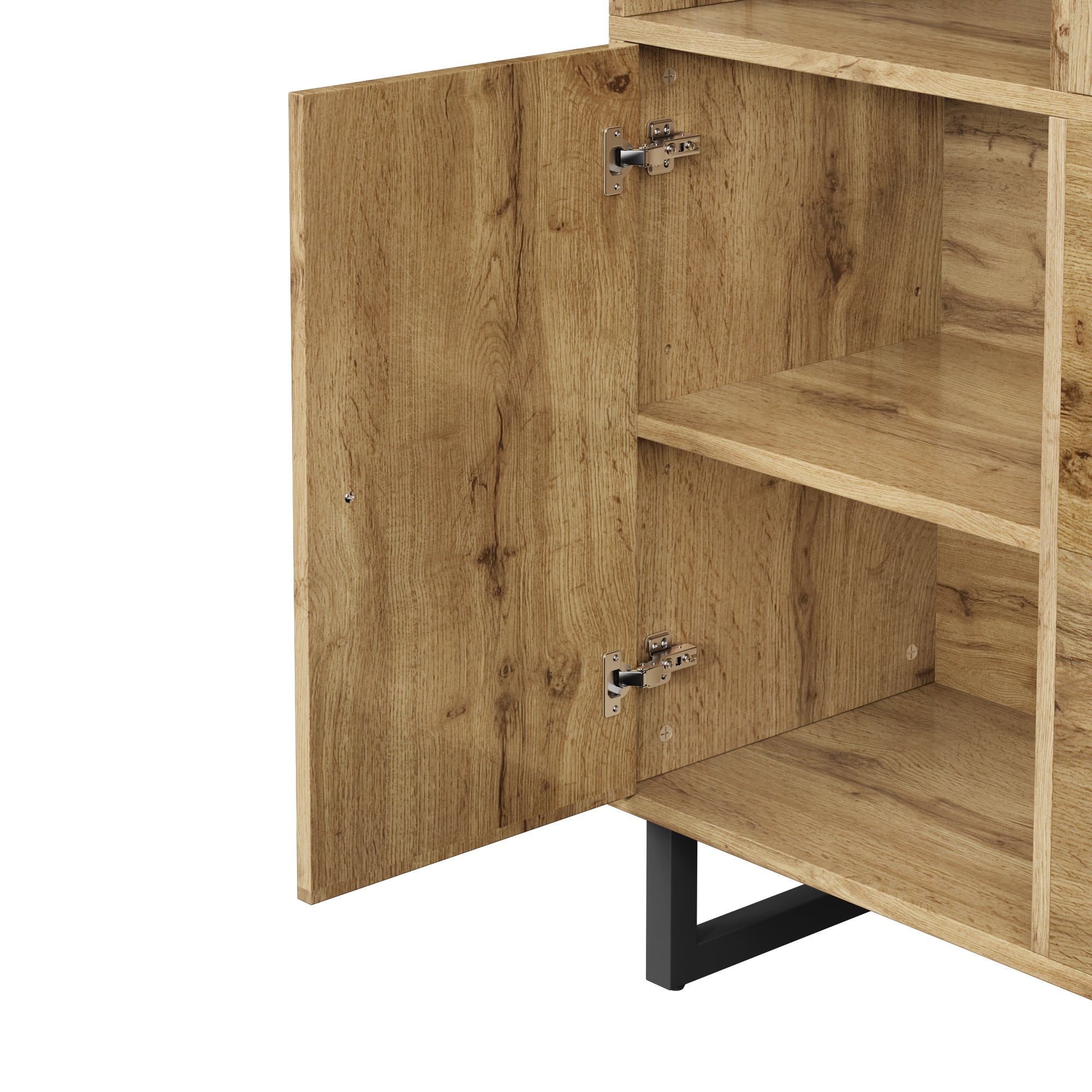 Logidon compacte kledingkast gewatteerde panelen 110 x 186 x 38 cm houtlook