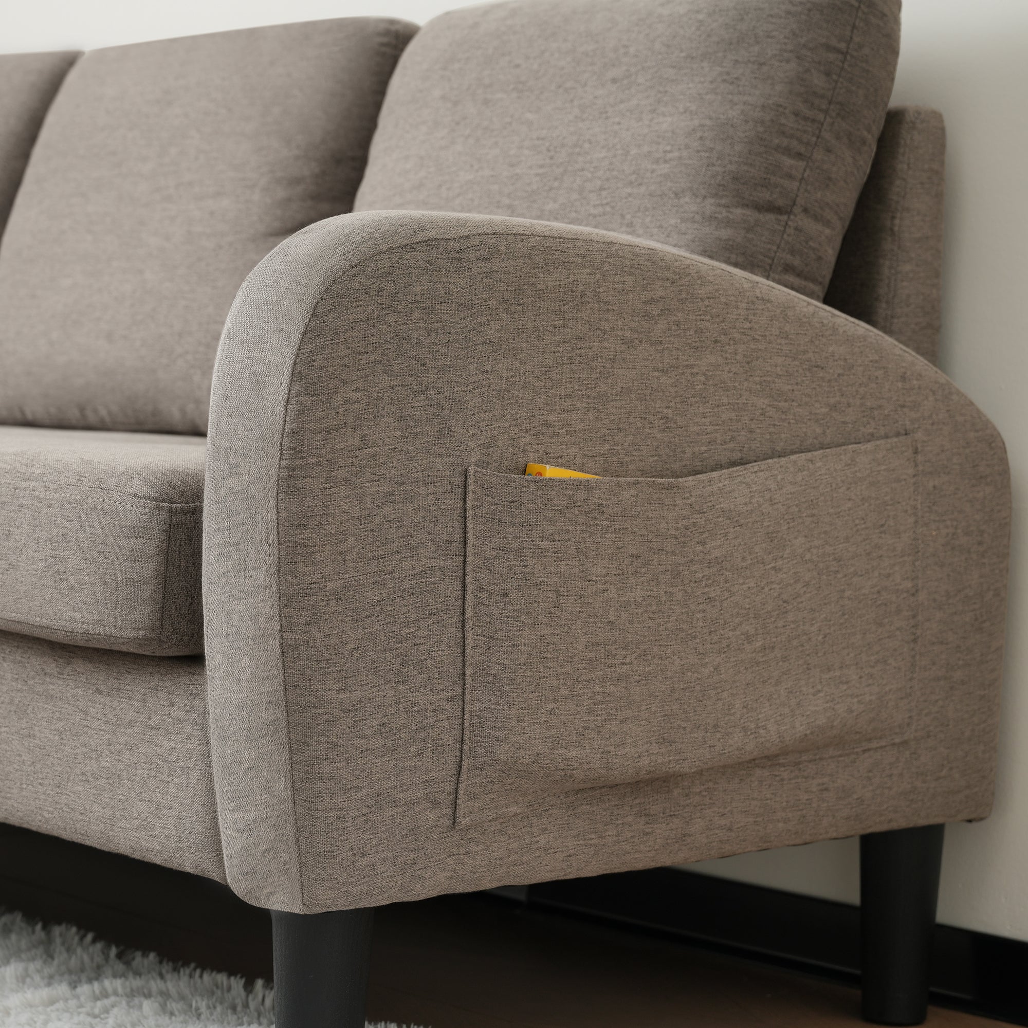 Logidon L-vormige hoekbank met chaise longue 3-zits 185x118x82 cm