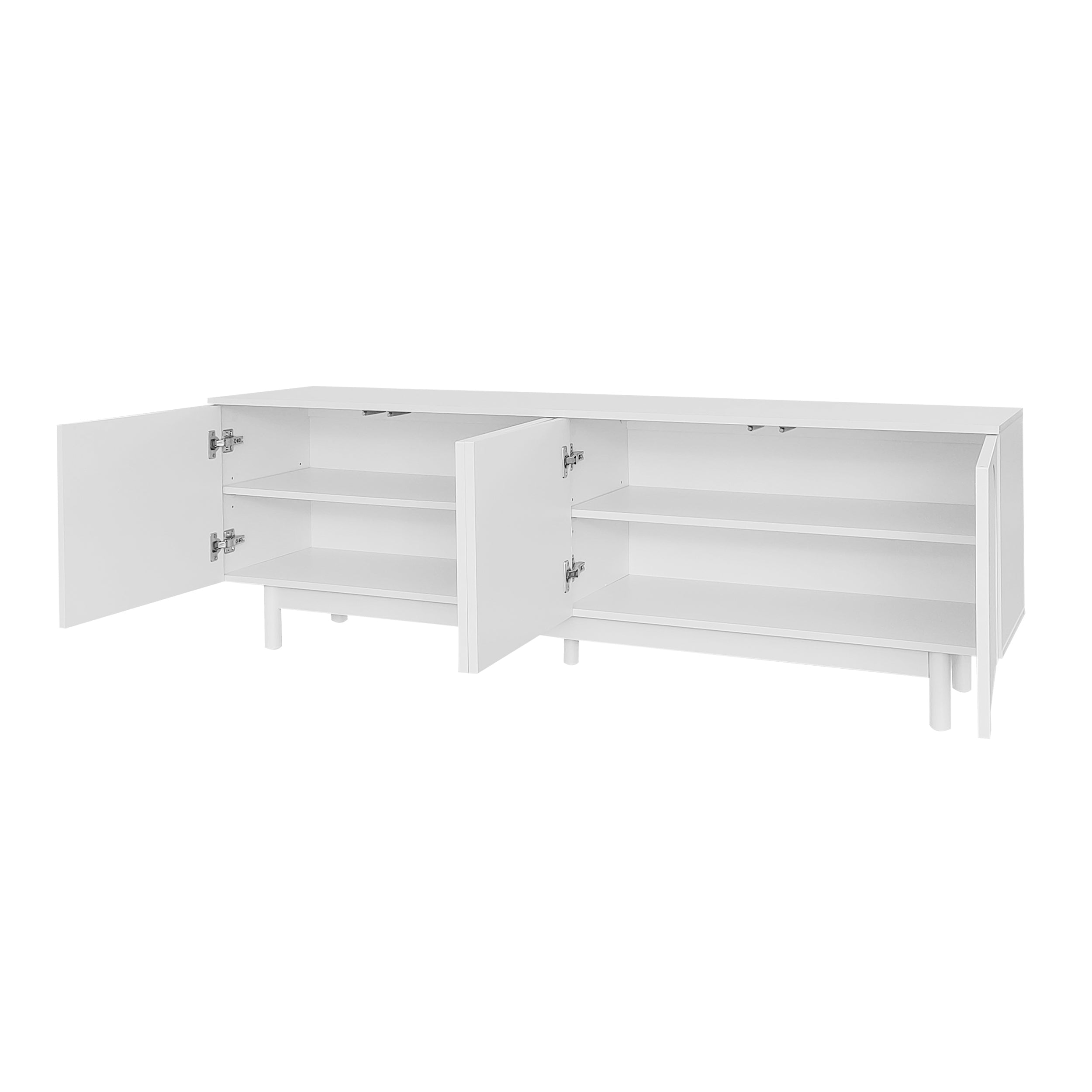 Logidon Lightweight lowboard TV furniture in luxury style white 175 cm