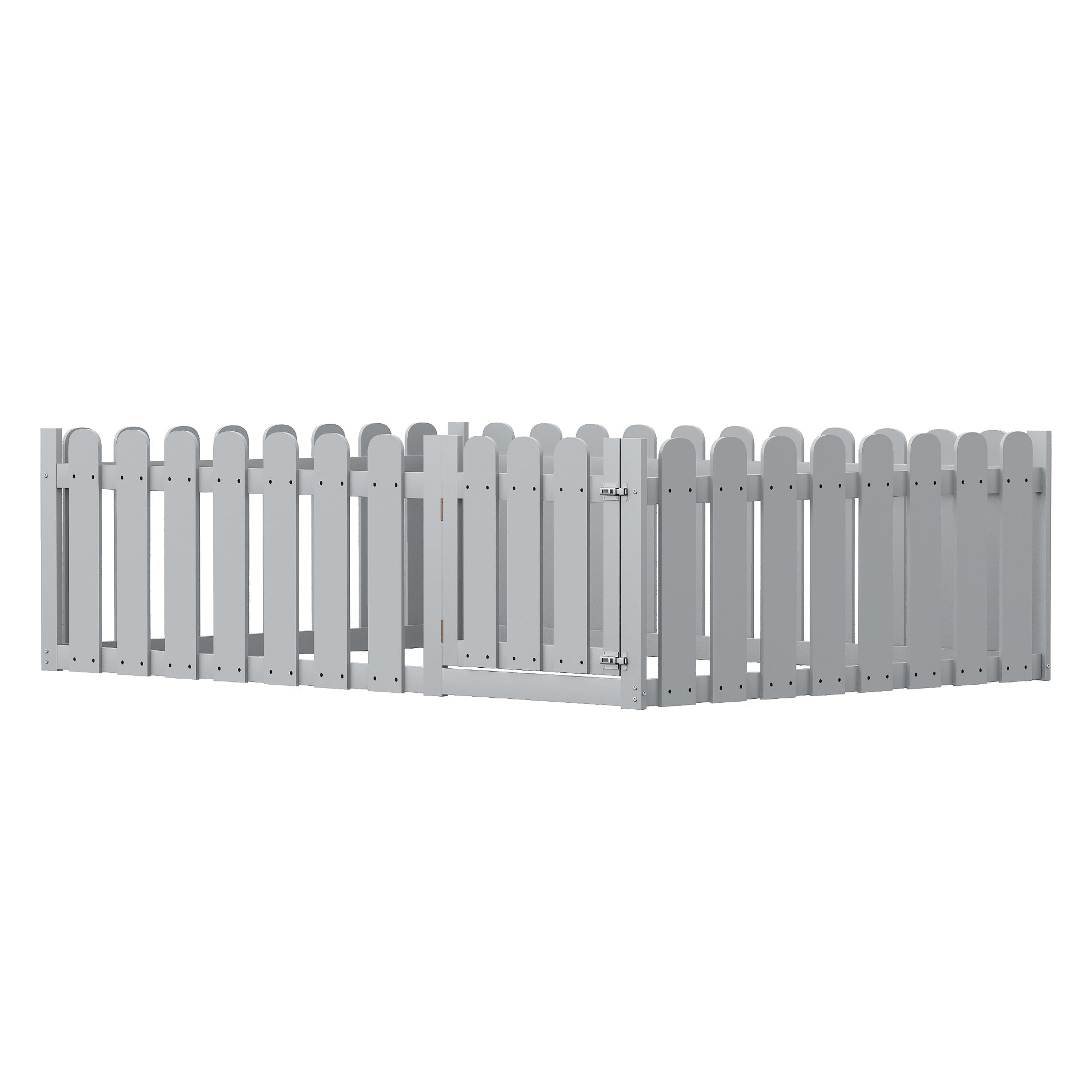 Logidon kinderbed 140 x 200 cm grijs houten frame met deur