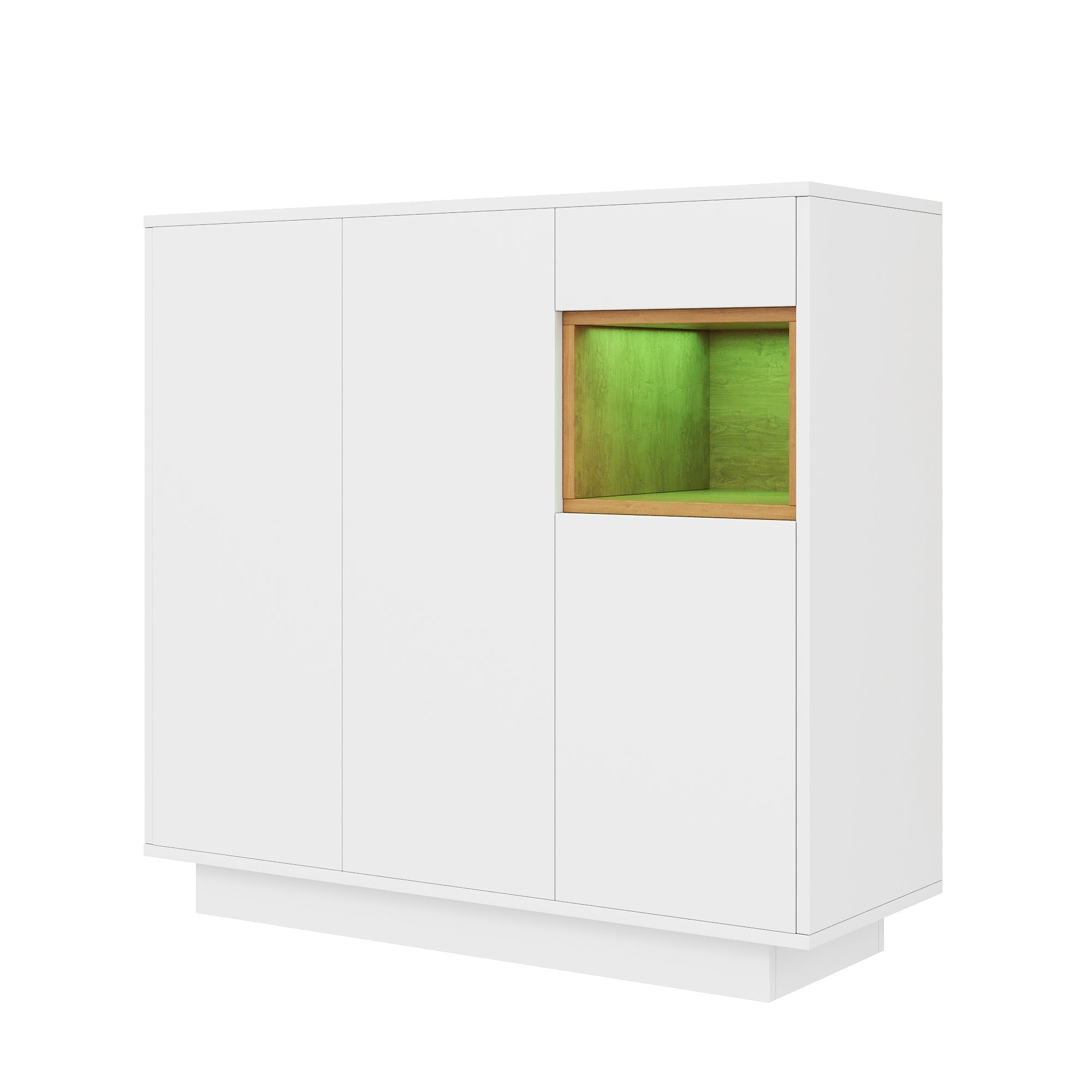Logidon schoenenkast wit LED verlichting verstelbare planken 105x39,5x100,5 cm