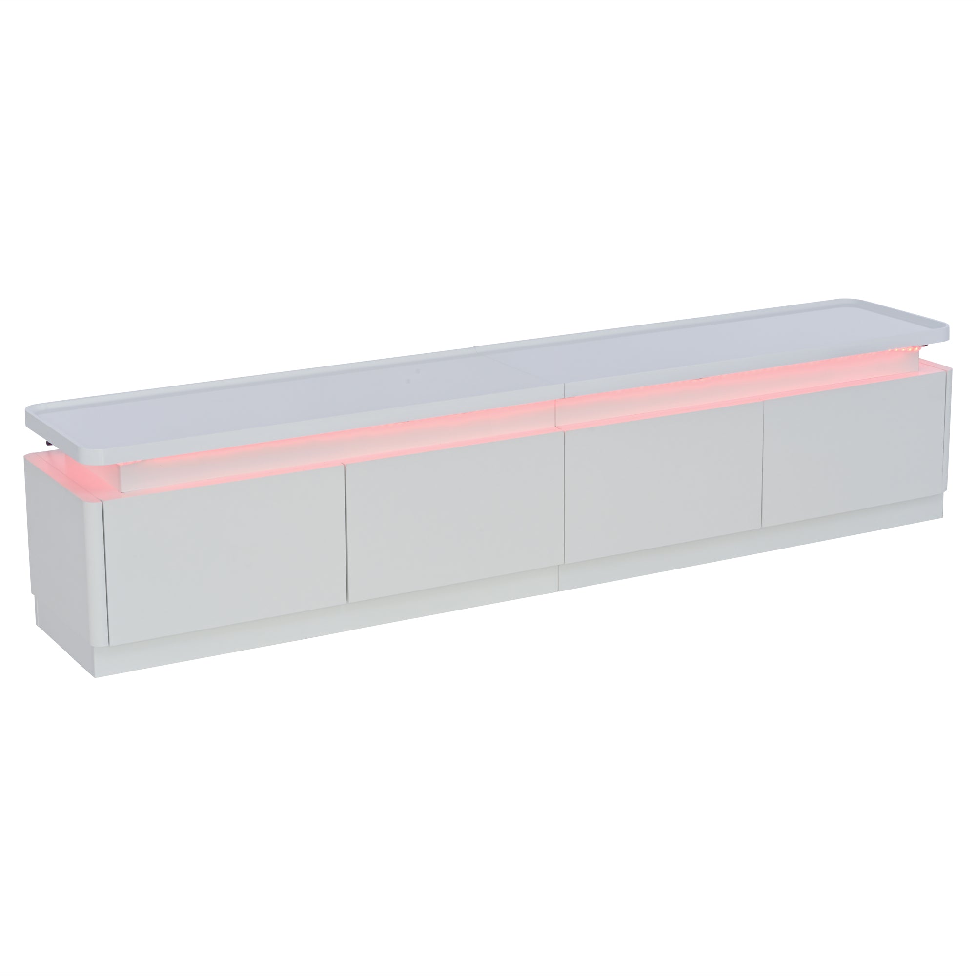 Logidon TV-meubel wit 180x34x40 cm met LED-verlichting 4 lades