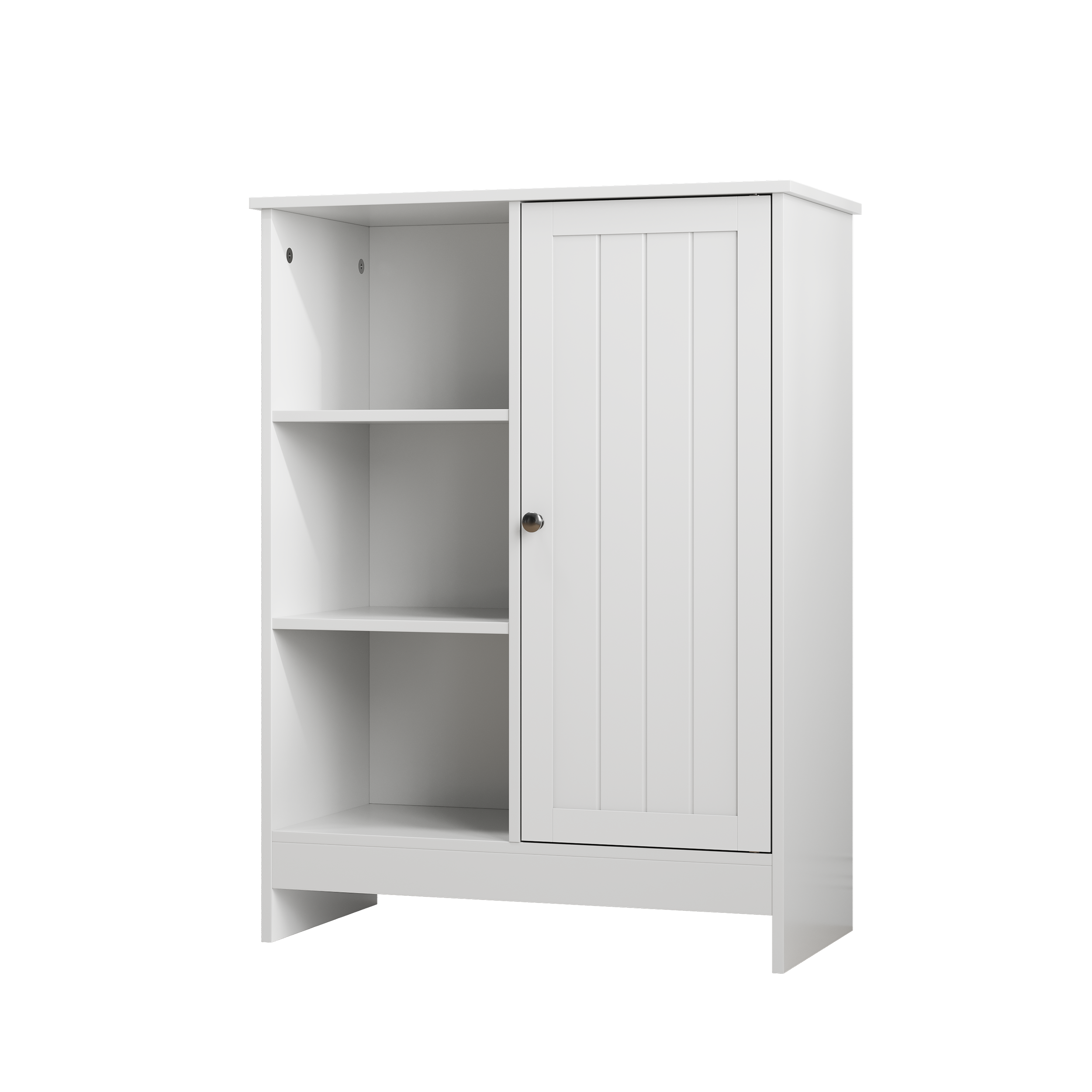 Logidon badkamermeubel wit 60x30x80 cm met 1 deur en 3 vakken