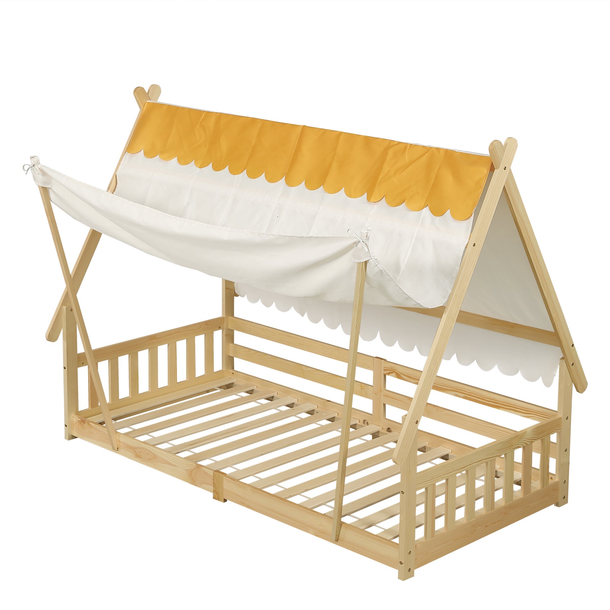 Logidon Cabinebed 90x200 met afneembare tent wit