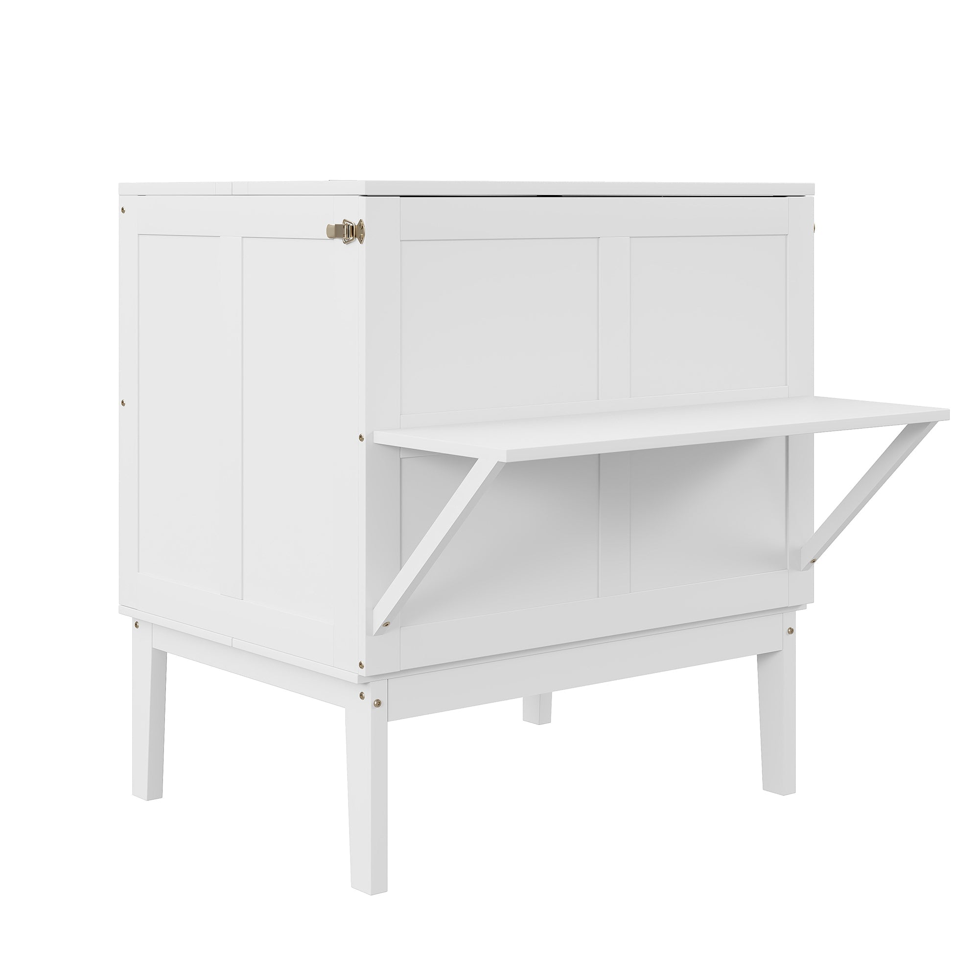 Logidon wall folding bed 90x200 cm white wall bed with slatted frame