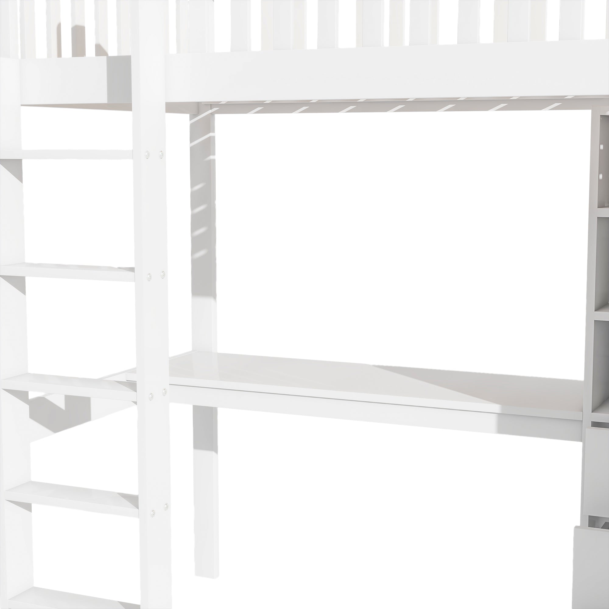 Logidon hoogslaper 90x200 wit met bureau en kledingkast