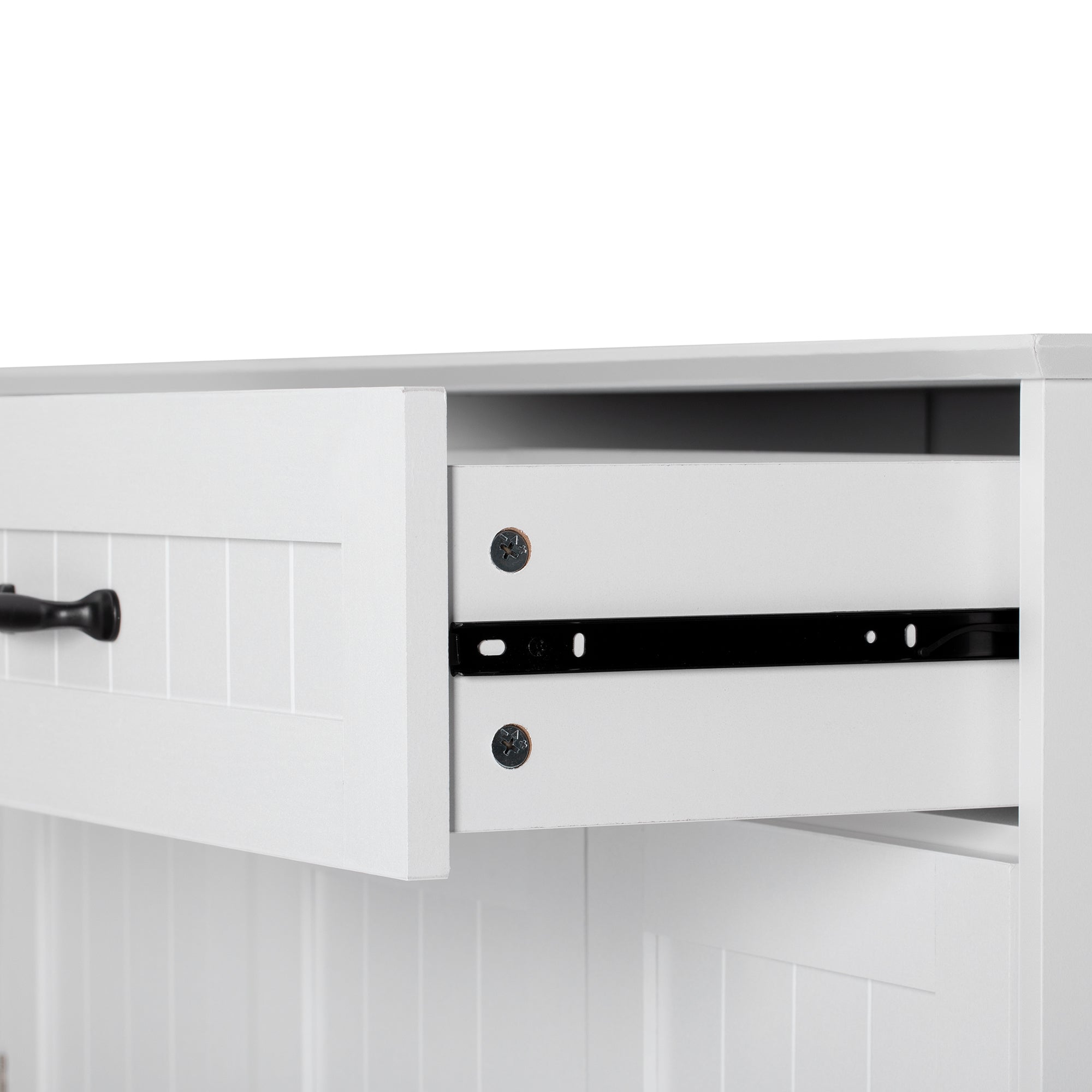 Logidon dressoir wit - 3 deuren, 1 lade, moderne buffetkast 107 cm