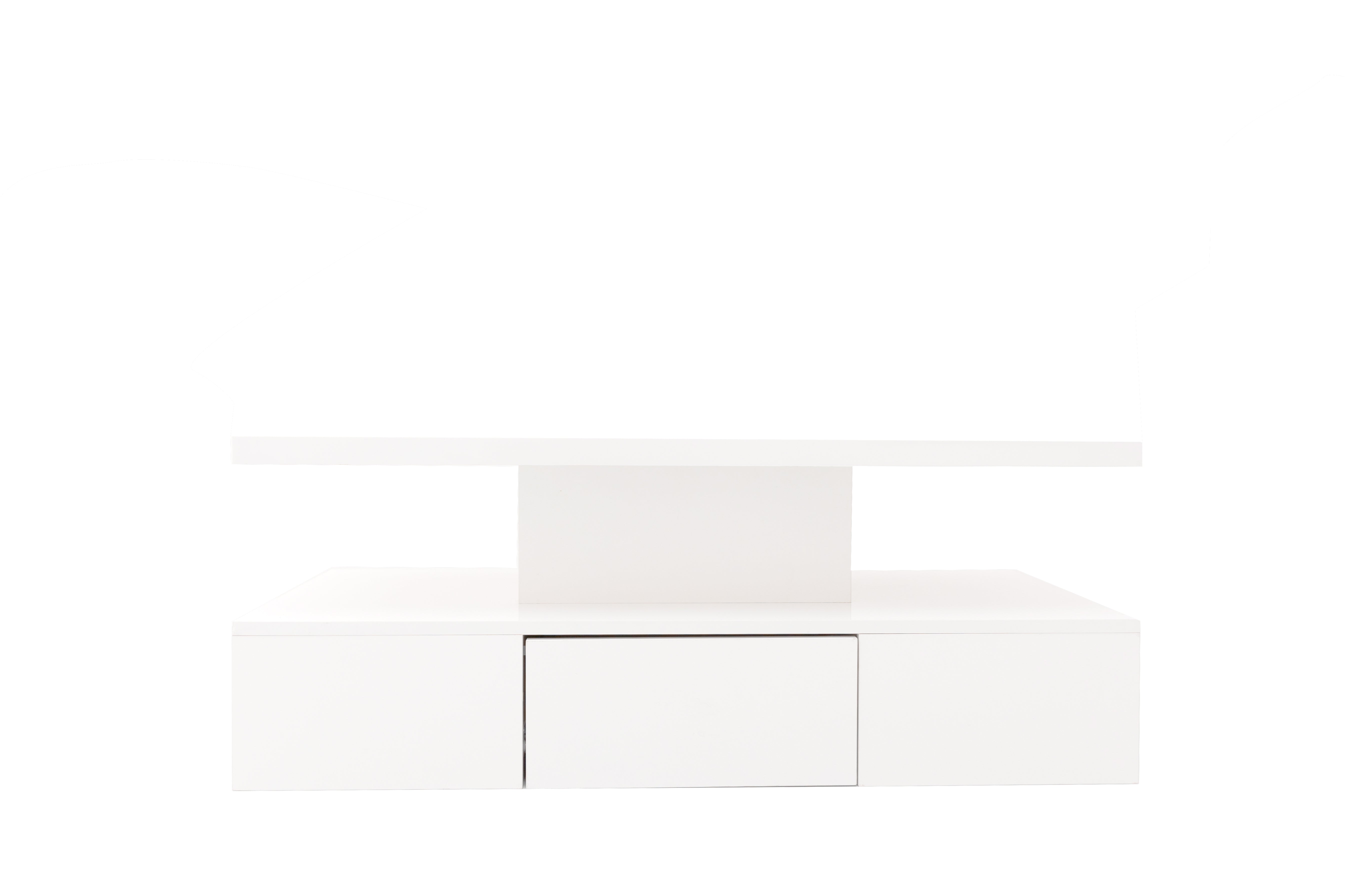 Logidon salontafel hoogglans wit met LED verlichting 100x50x39 cm