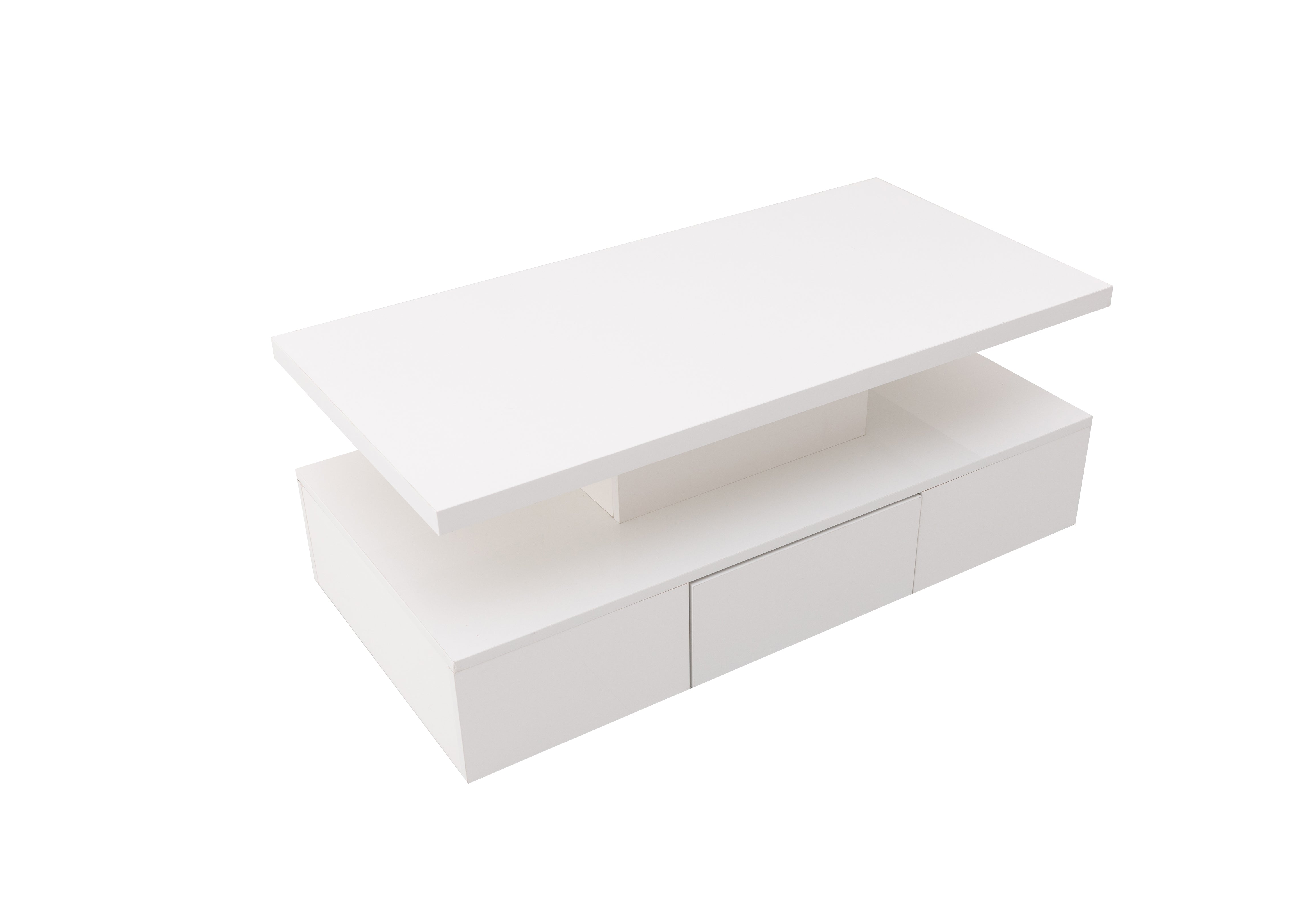 Logidon salontafel hoogglans wit met LED verlichting 100x50x39 cm