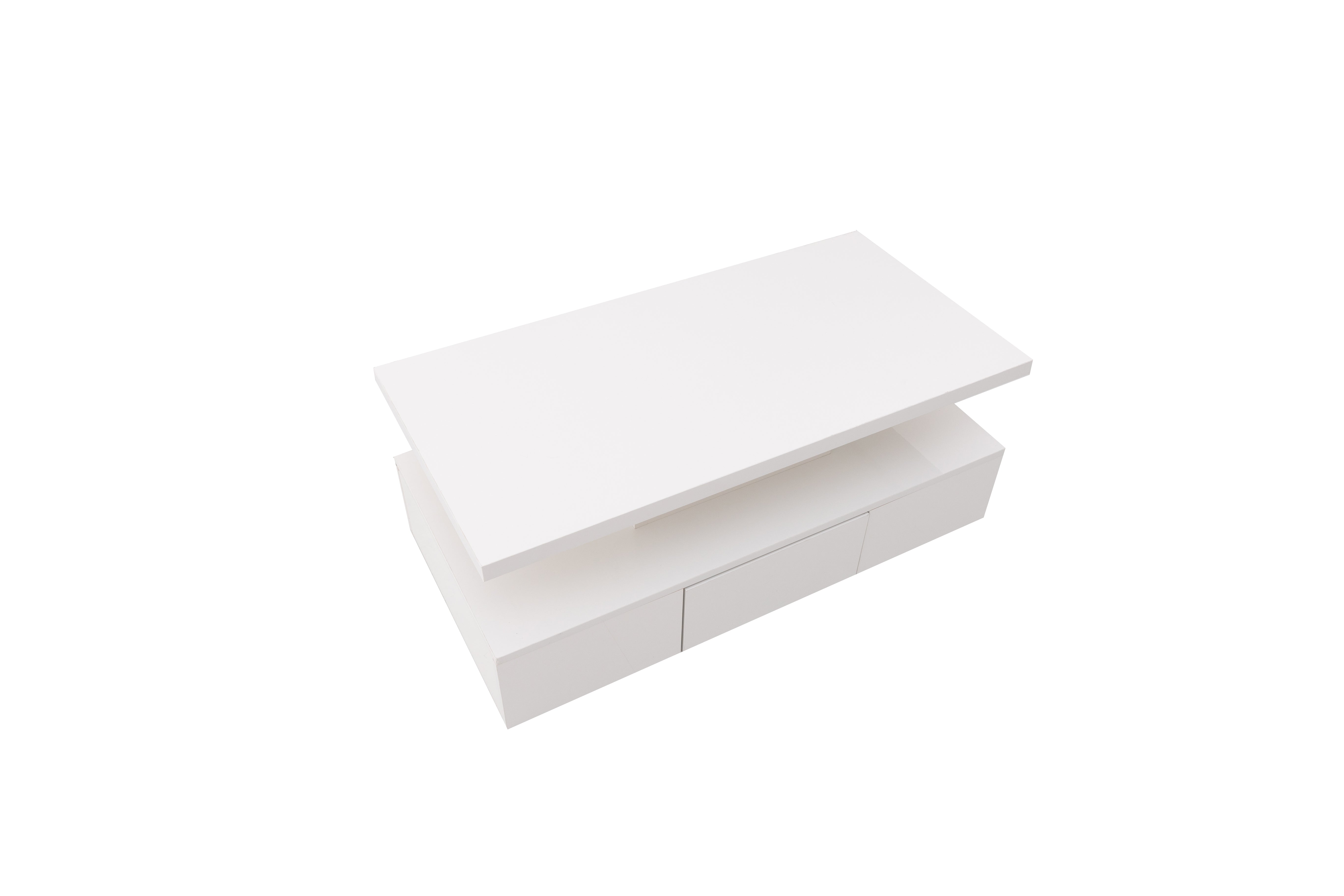 Logidon salontafel hoogglans wit met LED verlichting 100x50x39 cm