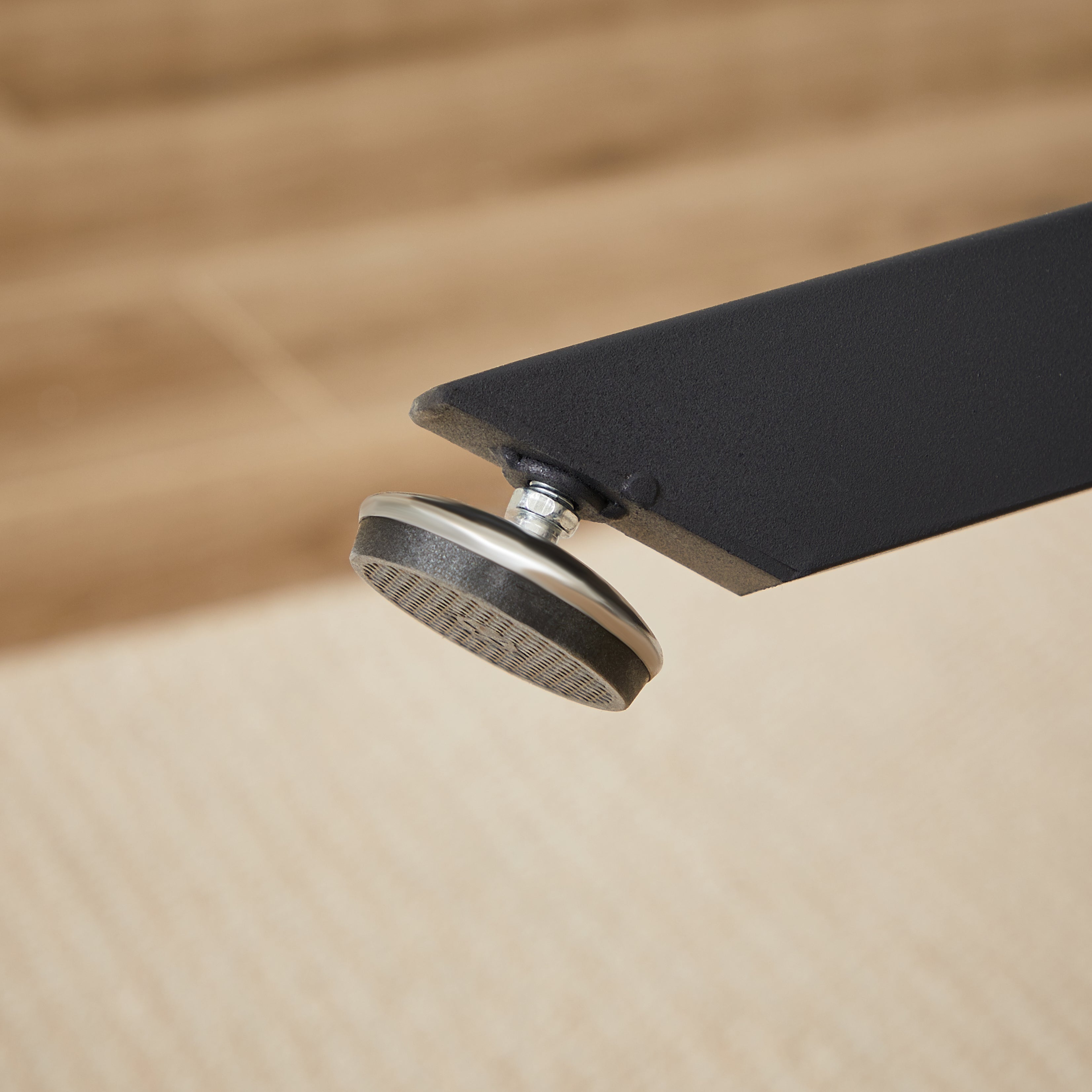 Logidon ronde glazen tafel 90 cm stabiel metalen onderstel zwart