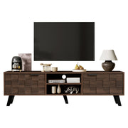 Logidon TV-meubel bruin 160,5 cm, 2 deuren, 2 open vakken