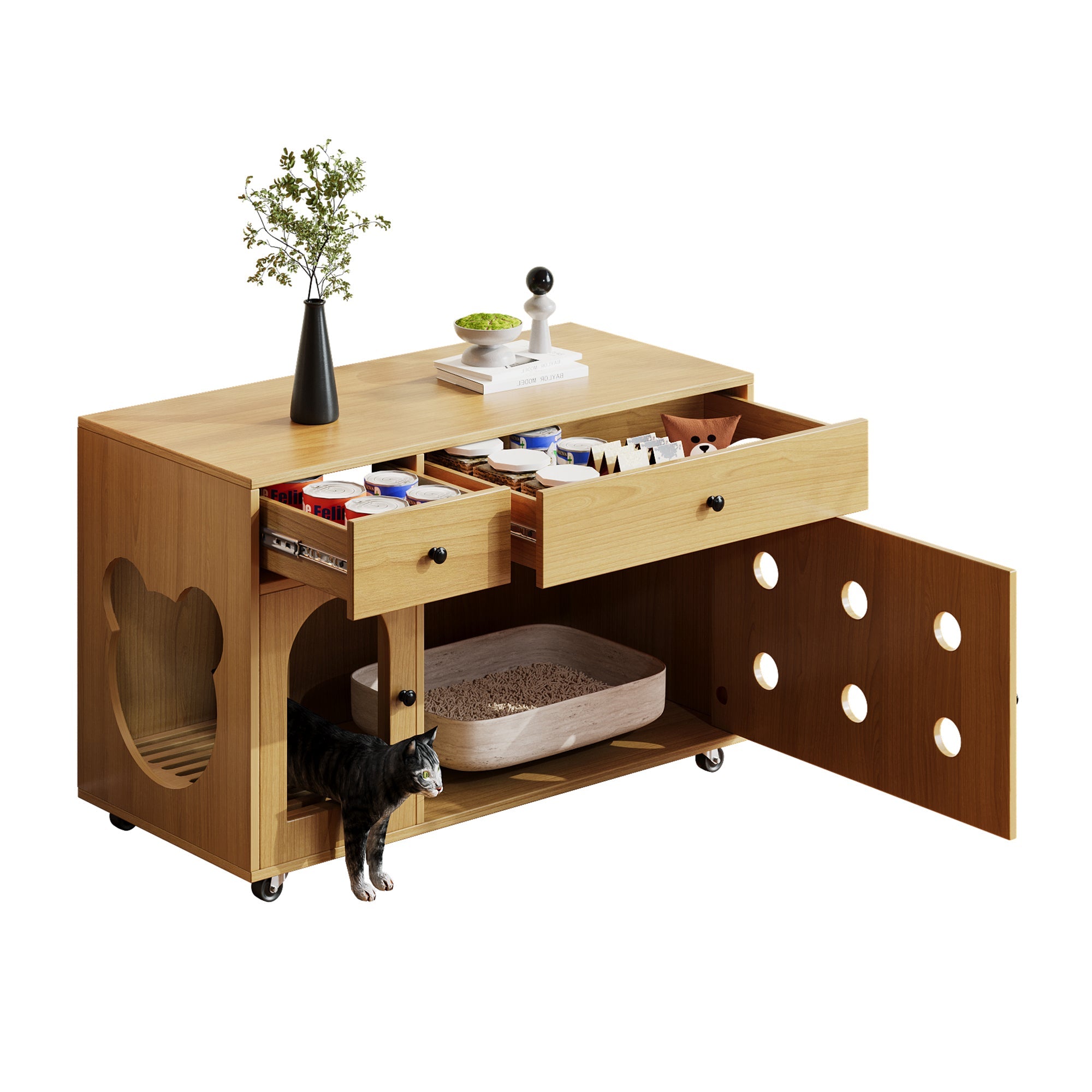 Logidon kattenbakkast 100 x 45 x 66 cm zandafvoerplaat