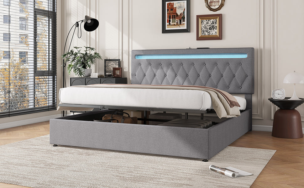 Logidon 180x200cm vlakbed met hydraulisch hefmechanisme LED