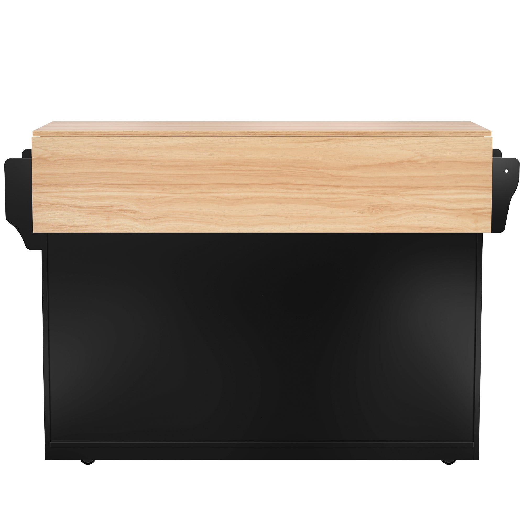 Logidon serving trolley with folding table top black 120x46x91 cm
