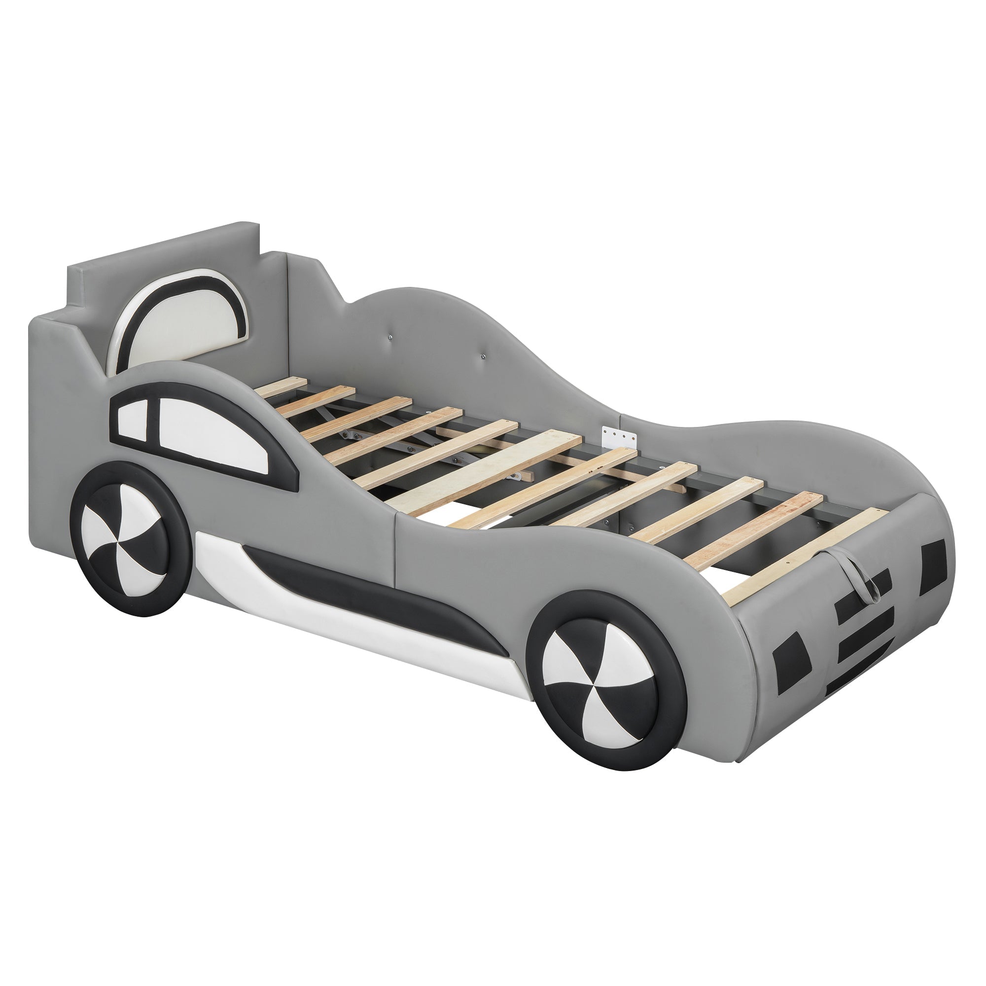 Logidon autobed 90x200 cm grijs met opbergruimte onder het bed