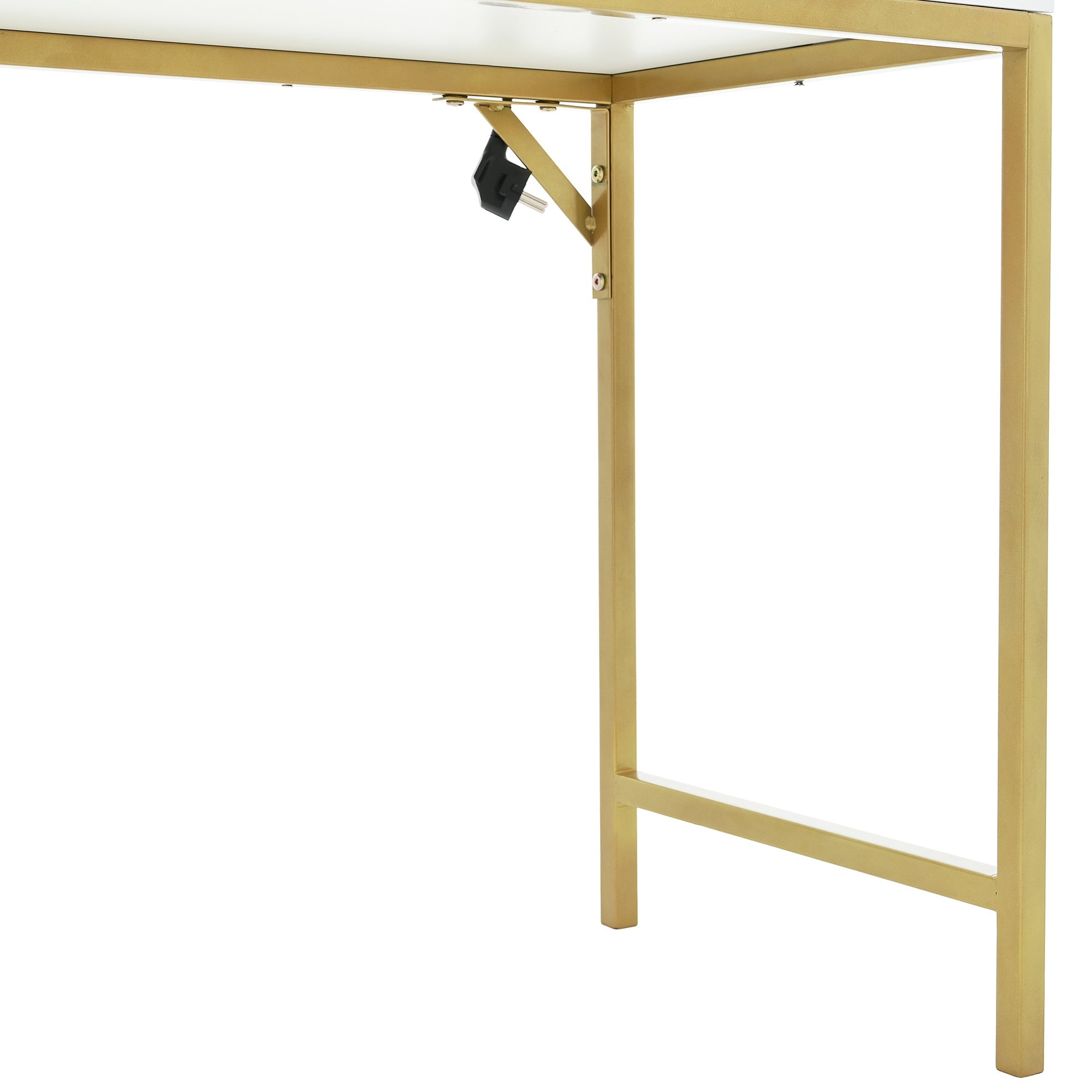 Logidon kaptafel met dimbare LED verlichting wit 80x40x134 cm
