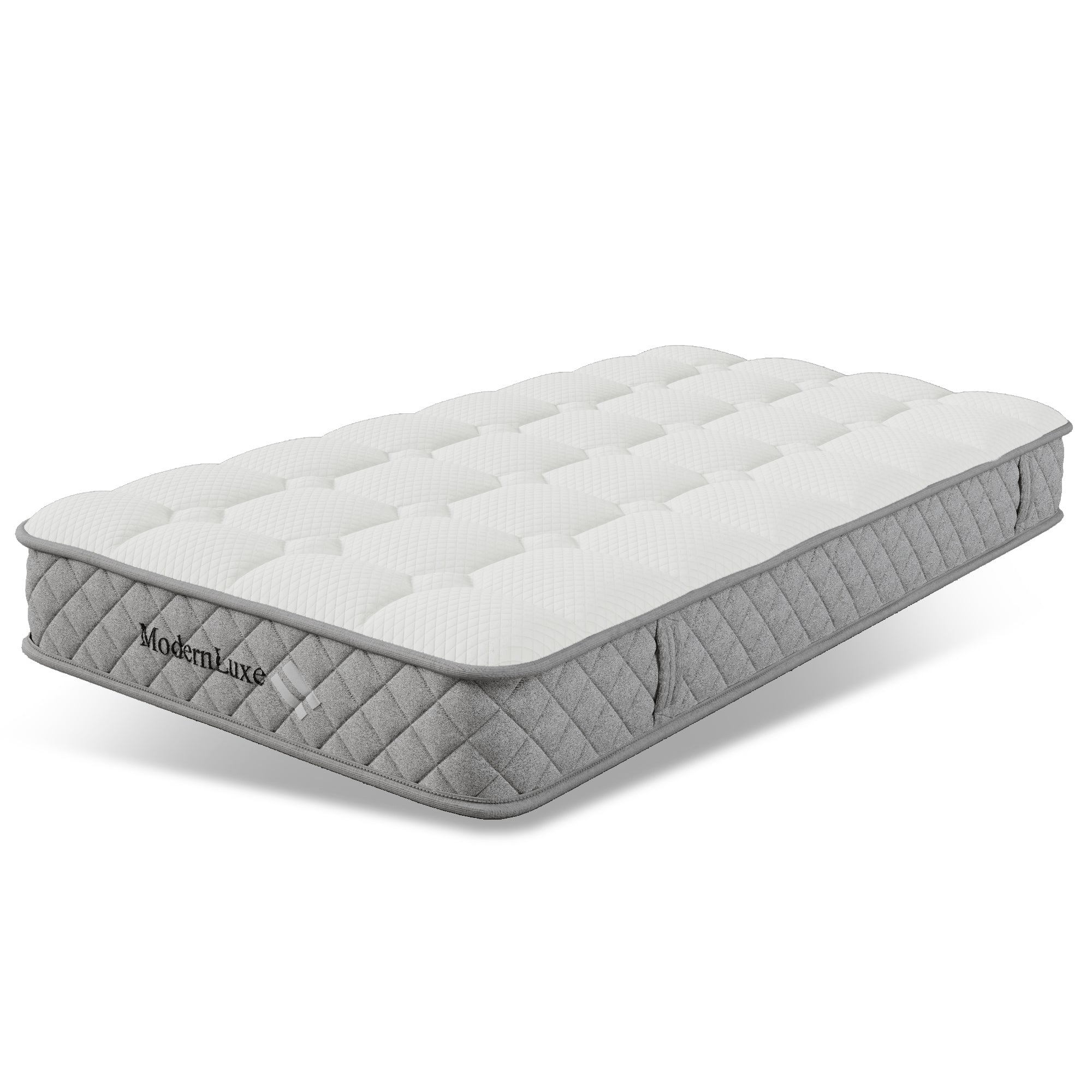 Logidon gestoffeerd bed 90x200 beige USB Type C oplaadfunctie 4 lades