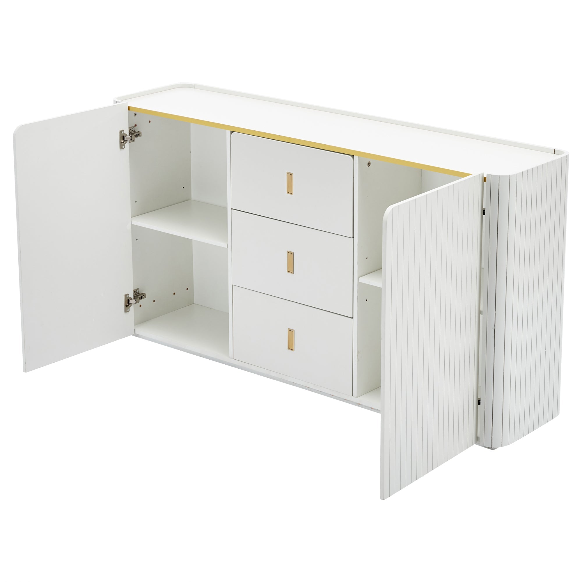 Logidon LED sideboard 150 cm white RGB lighting 2 doors