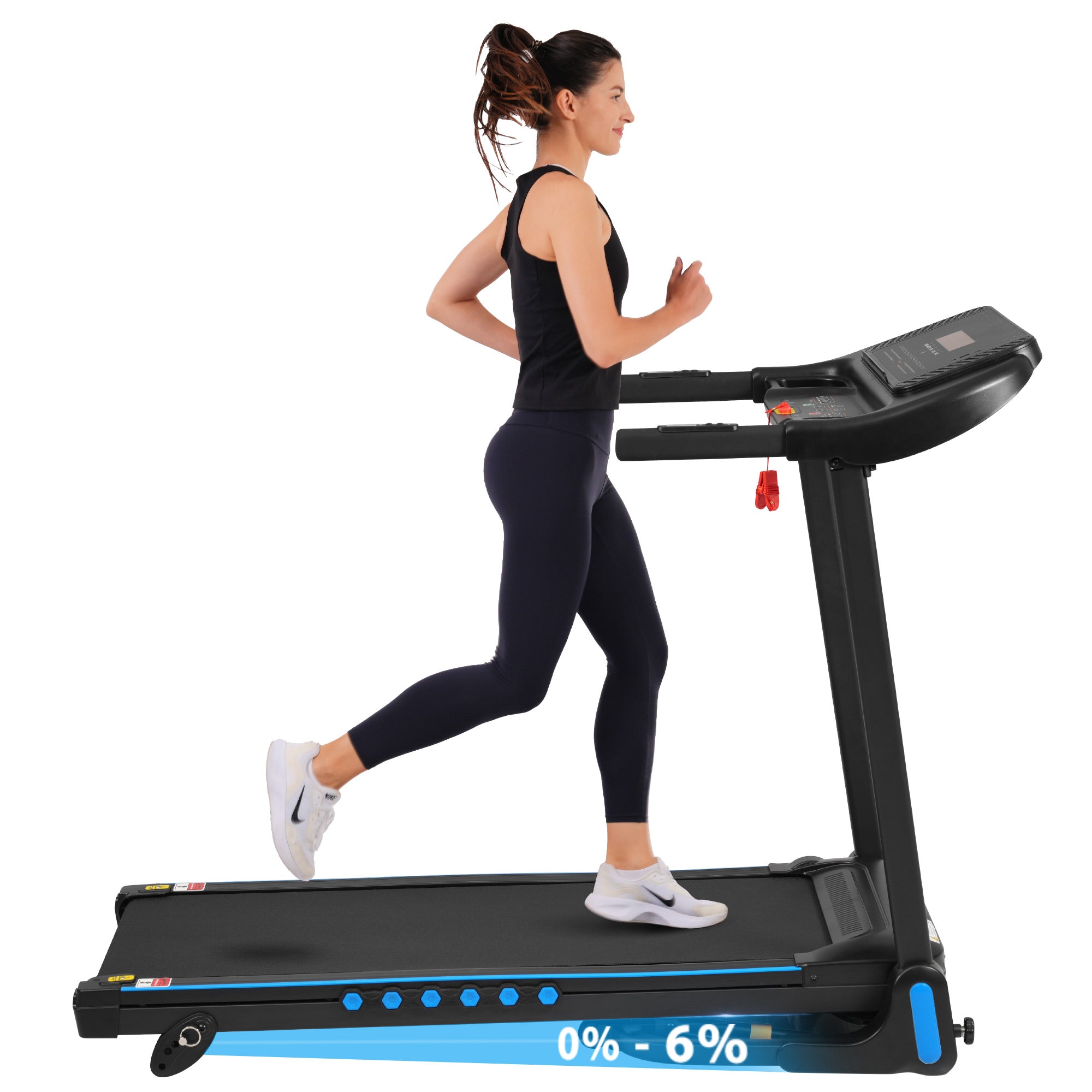 Logidon loopband voor thuis opvouwbare 14 km/u hartslagmeter