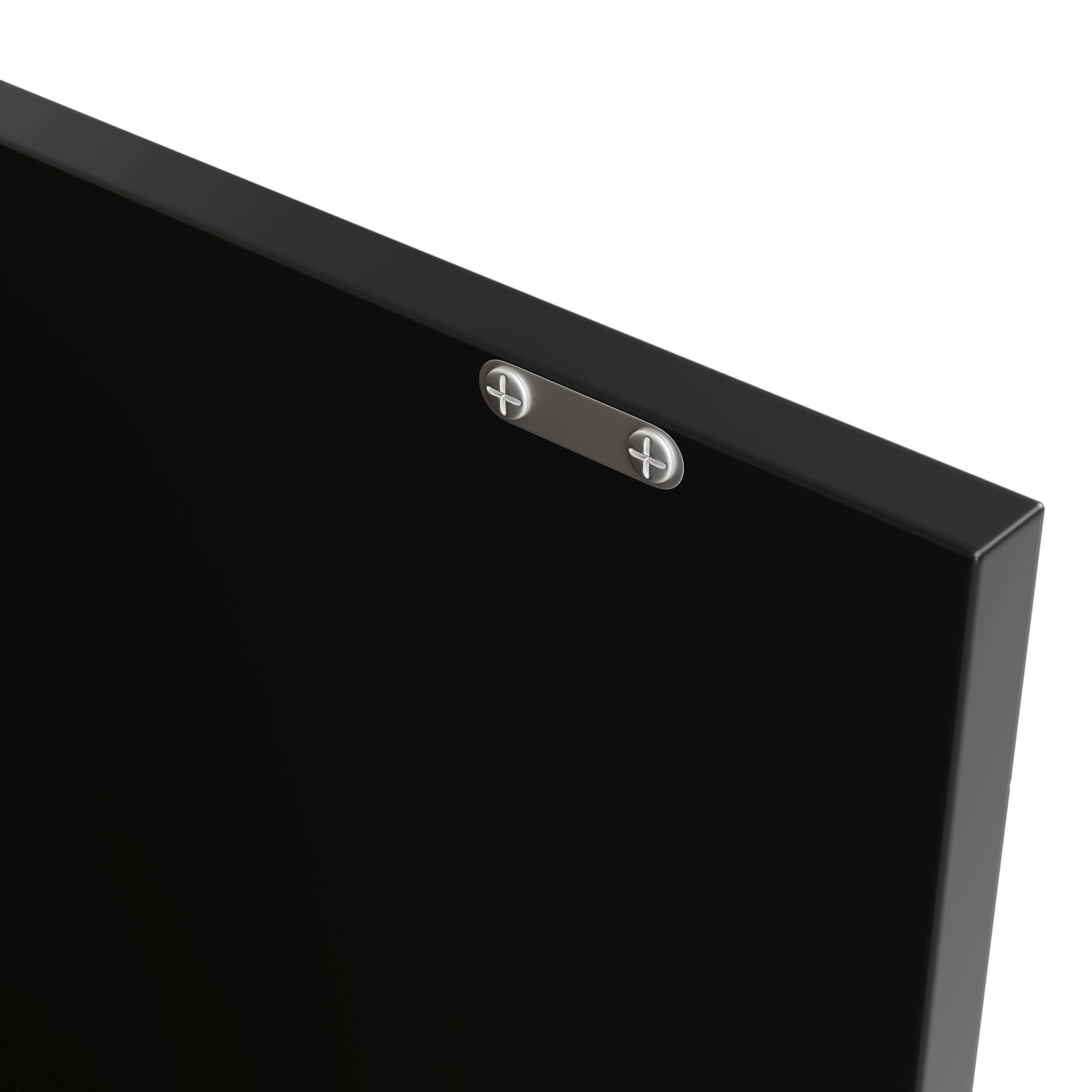 Logidon 360° draaibare bartafel 138 cm zwart met 2 lades