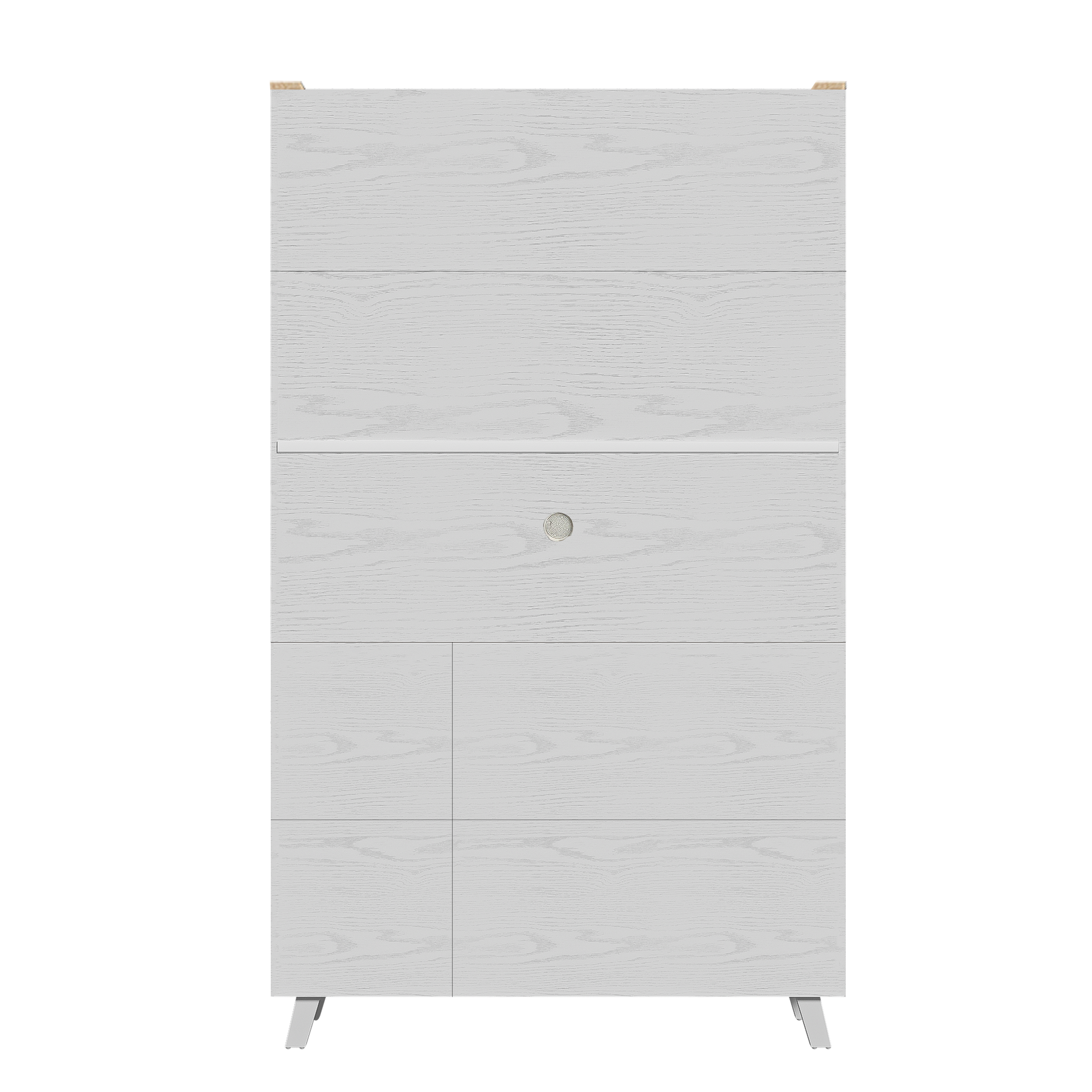 Logidon vitrinekast 114x40x190 cm witbruin landelijke stijl