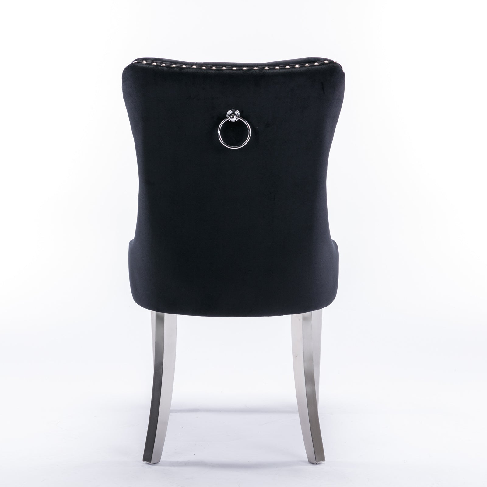 Logidon Nikki Collection Velvet eetkamerstoelen zwart set van 2