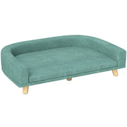 Logidon hondensofa groen 98x67x25 cm houten poten comfort