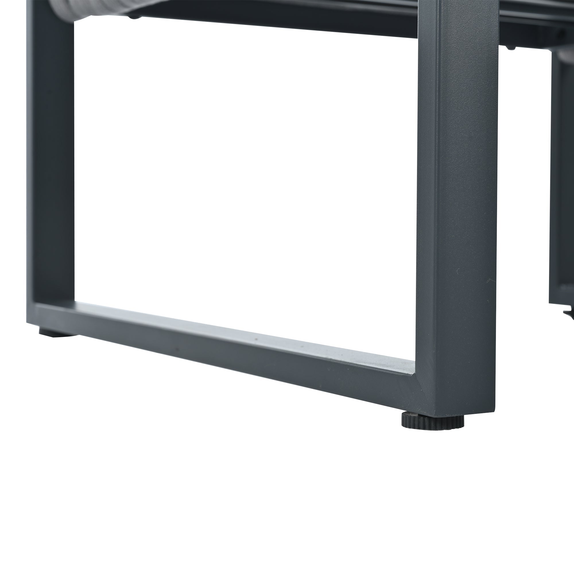 Logidon Tuinloungeset Grijs Touw met Gegalvaniseerd Ijzeren Frame Set van 4