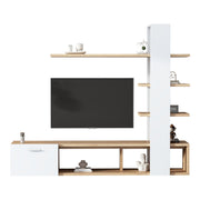 Logidon Home TV wandmeubel eiken wit 180x33,5x151,5 cm