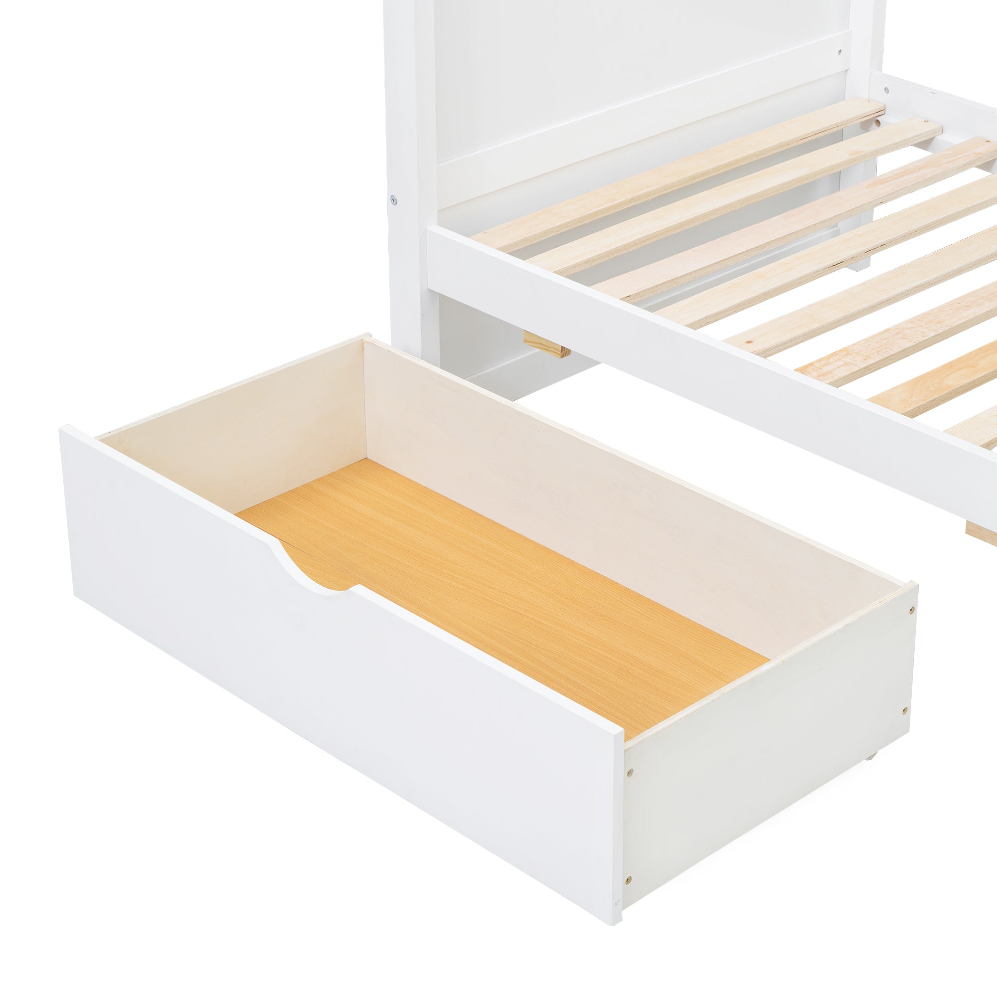 Logidon stapelbed 90x200 cm witte drietrapsladder met bureau