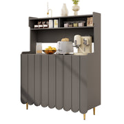 Logidon grijs dressoir 120 x 40 x 151 cm open opbergplank