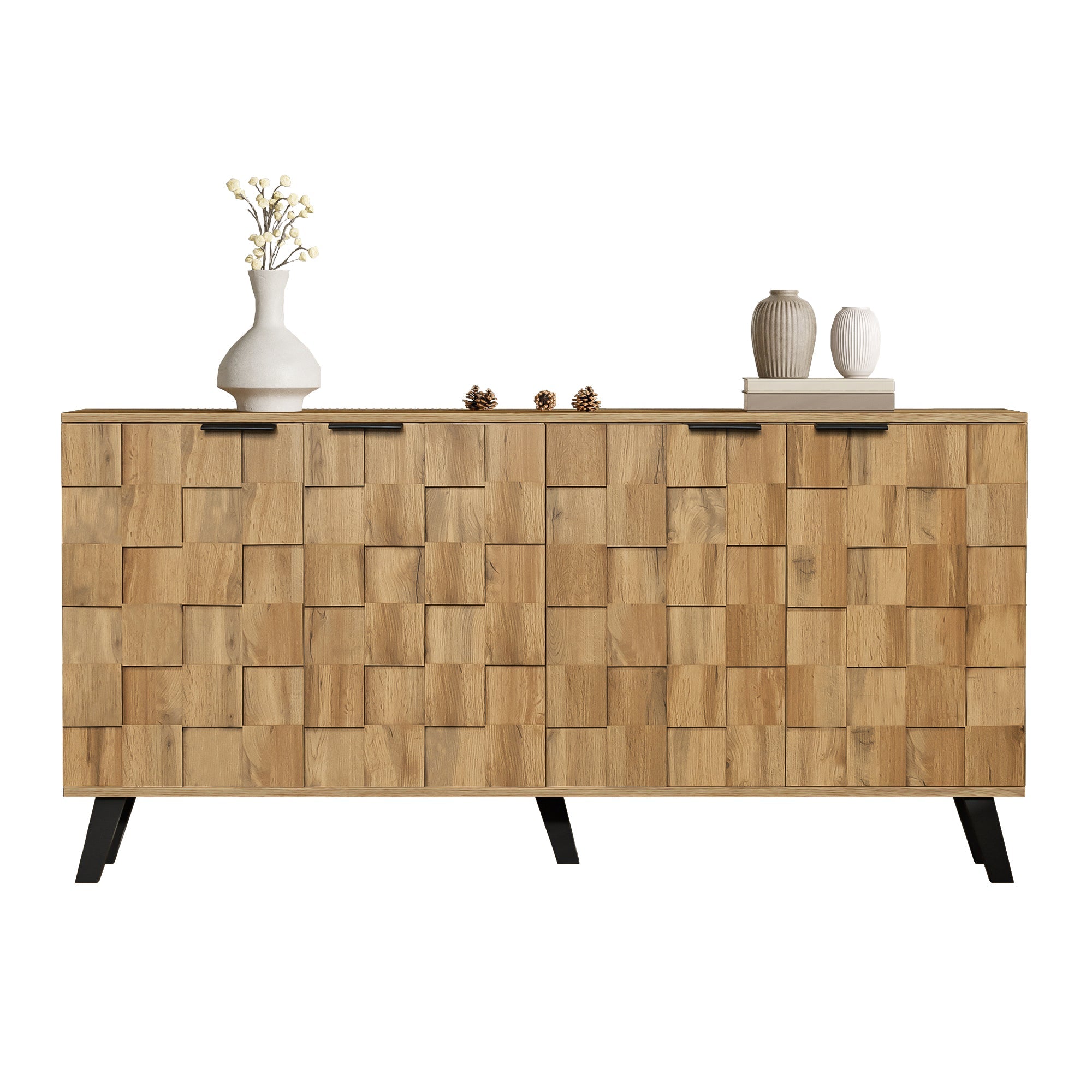 Logidon Modern dressoir vier deuren 160,5 x 35,5 x 78 cm