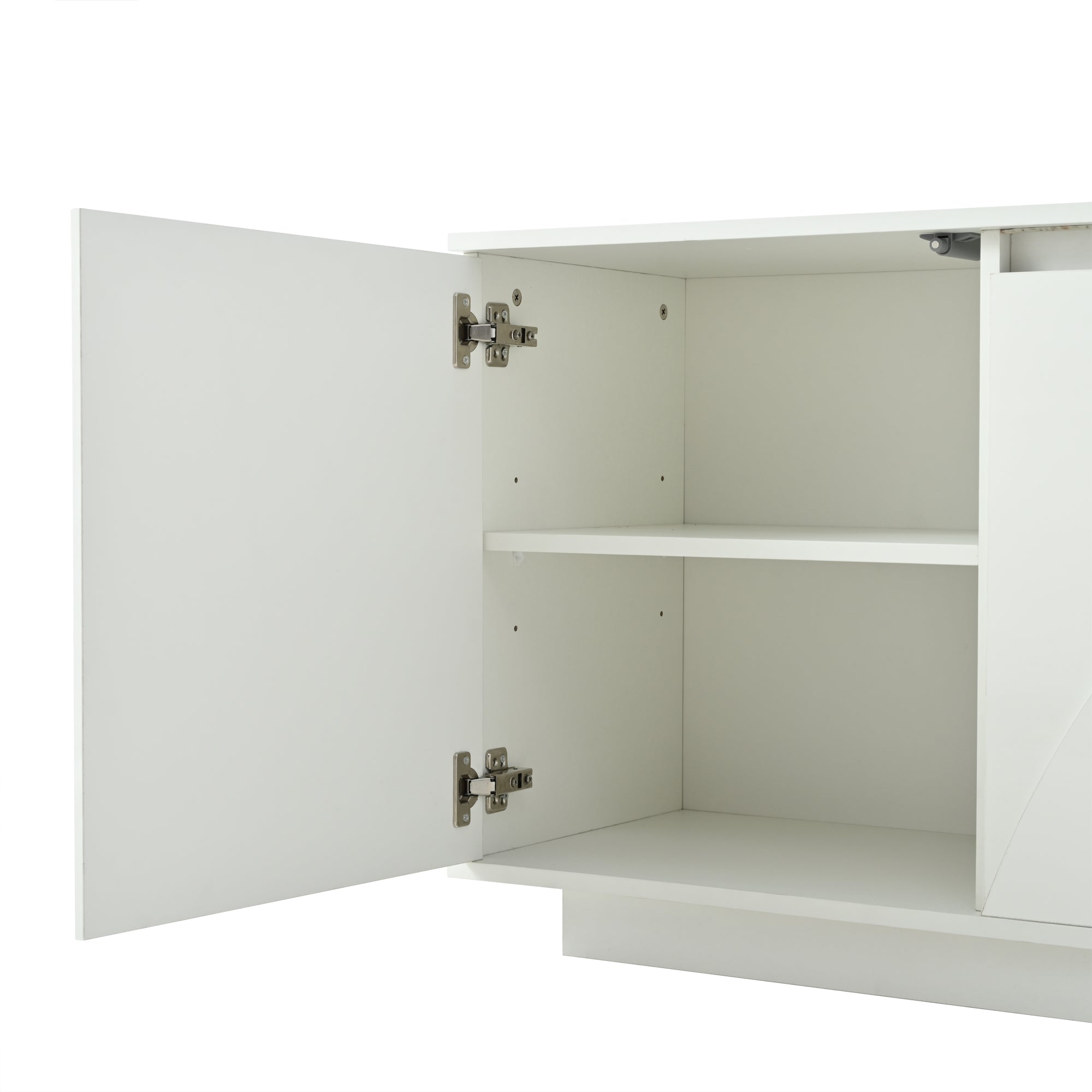 Logidon 140 x 40 x 60 cm hoogglans dressoir wit met LED