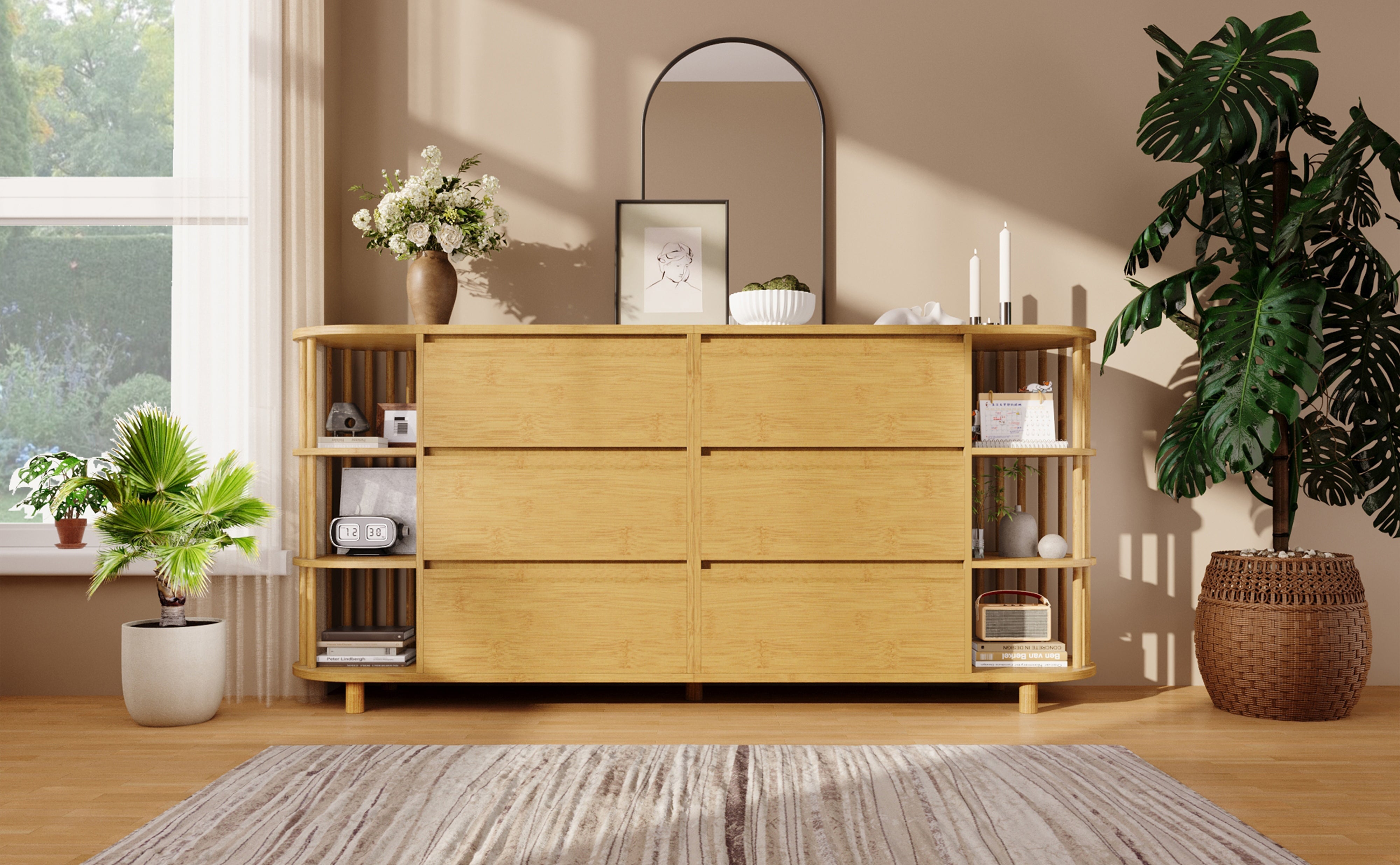 Logidon ladekast 160 cm eiken - Romeins design, 6 laden