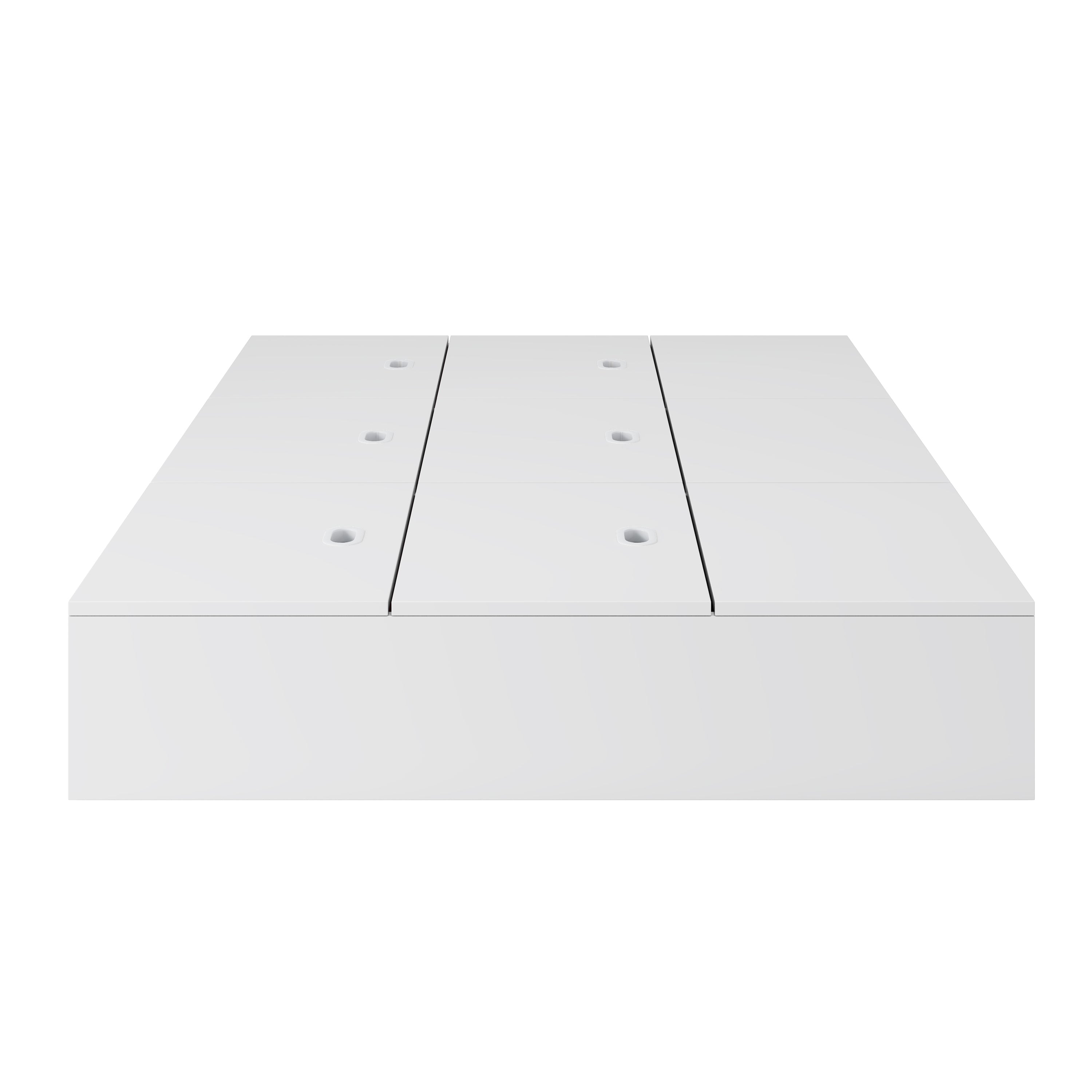 Logidon opbergbed 140x200 cm wit palletbed met opbergruimte