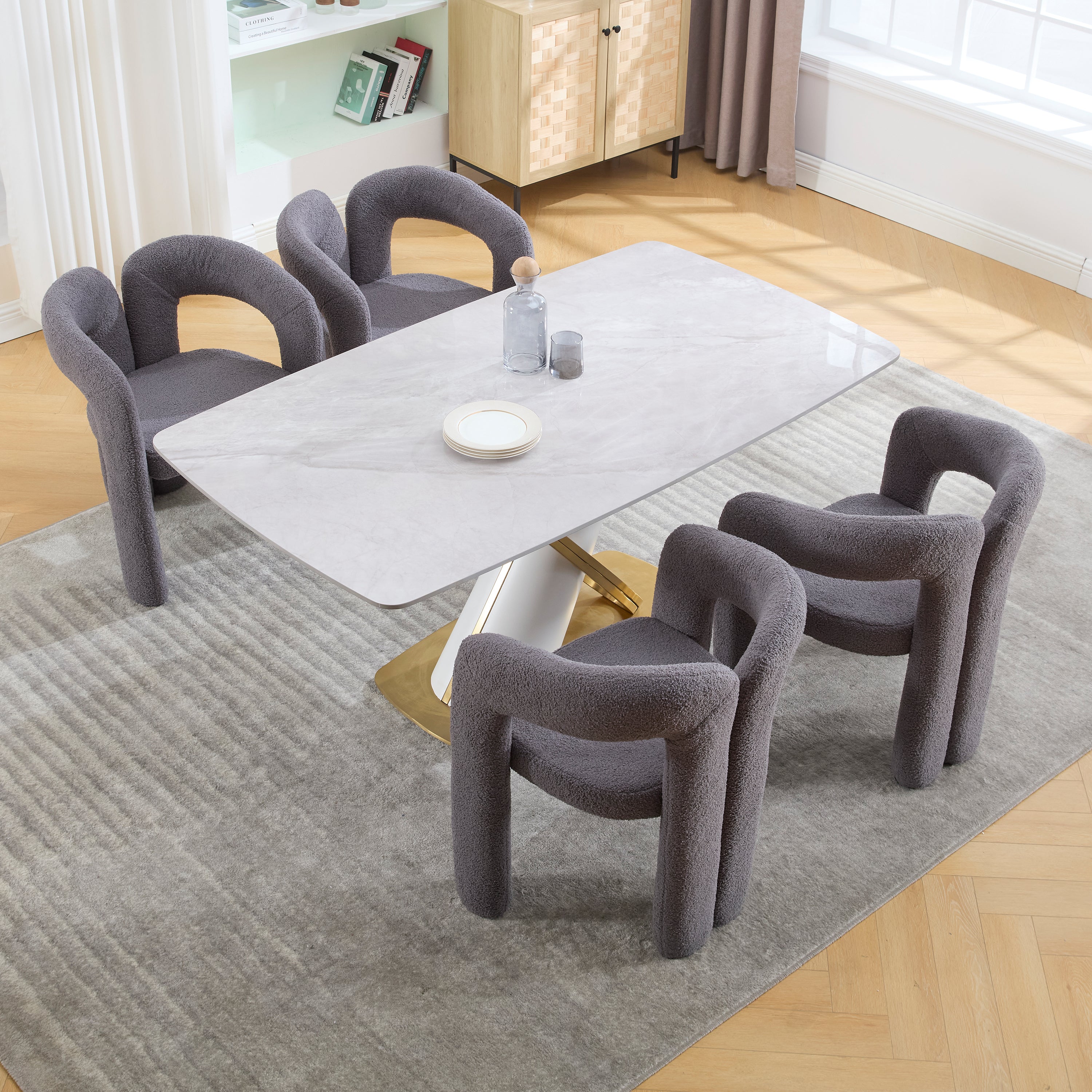Logidon Premium Teddystoel met Ergonomische Rugleuning