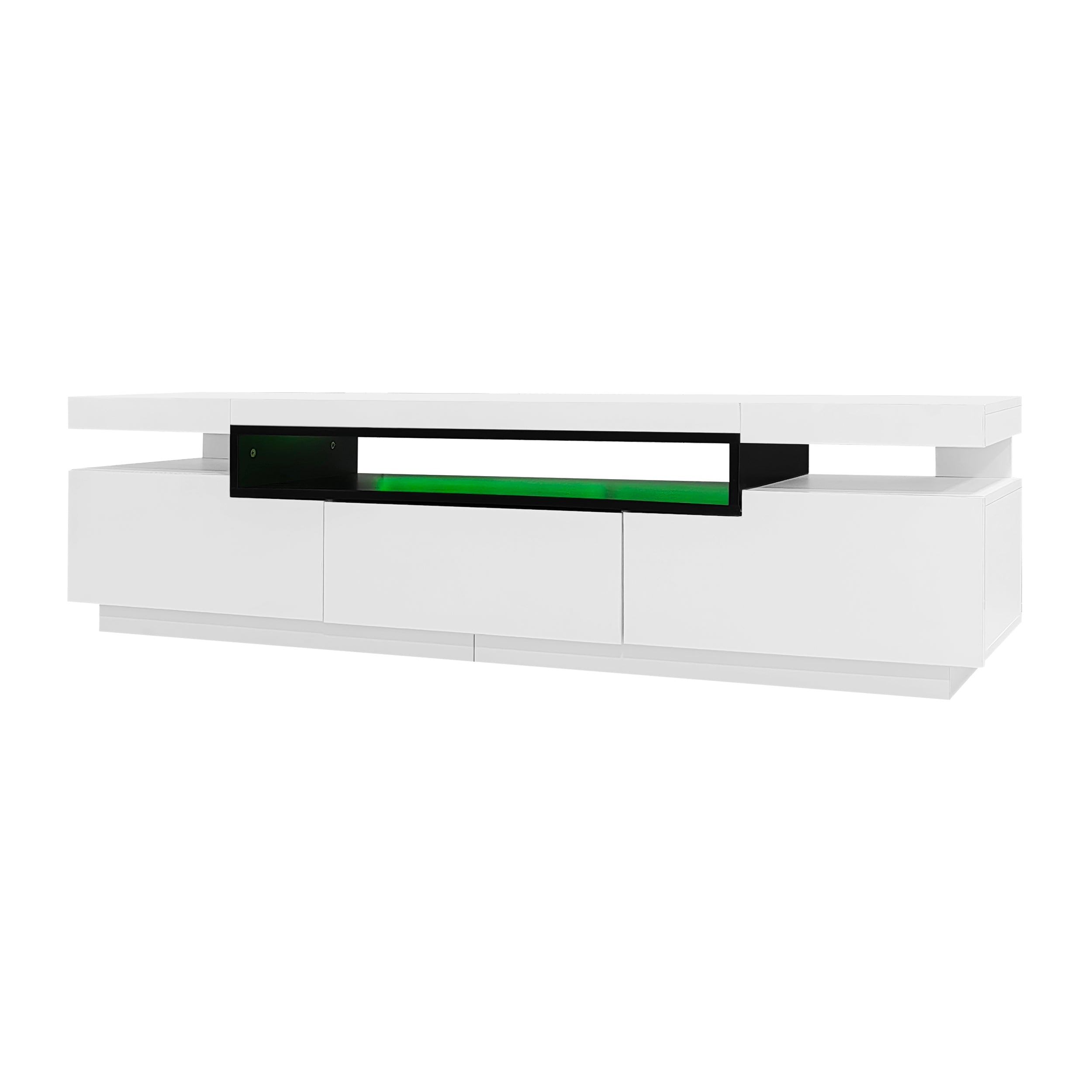 Logidon Elegant hoogglans TV-meubel wit 160x39x42cm met LED