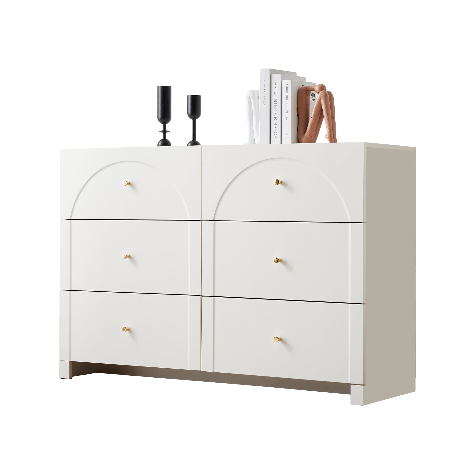 Logidon chest of drawers with 6 drawers white H82 W120 D40 cm