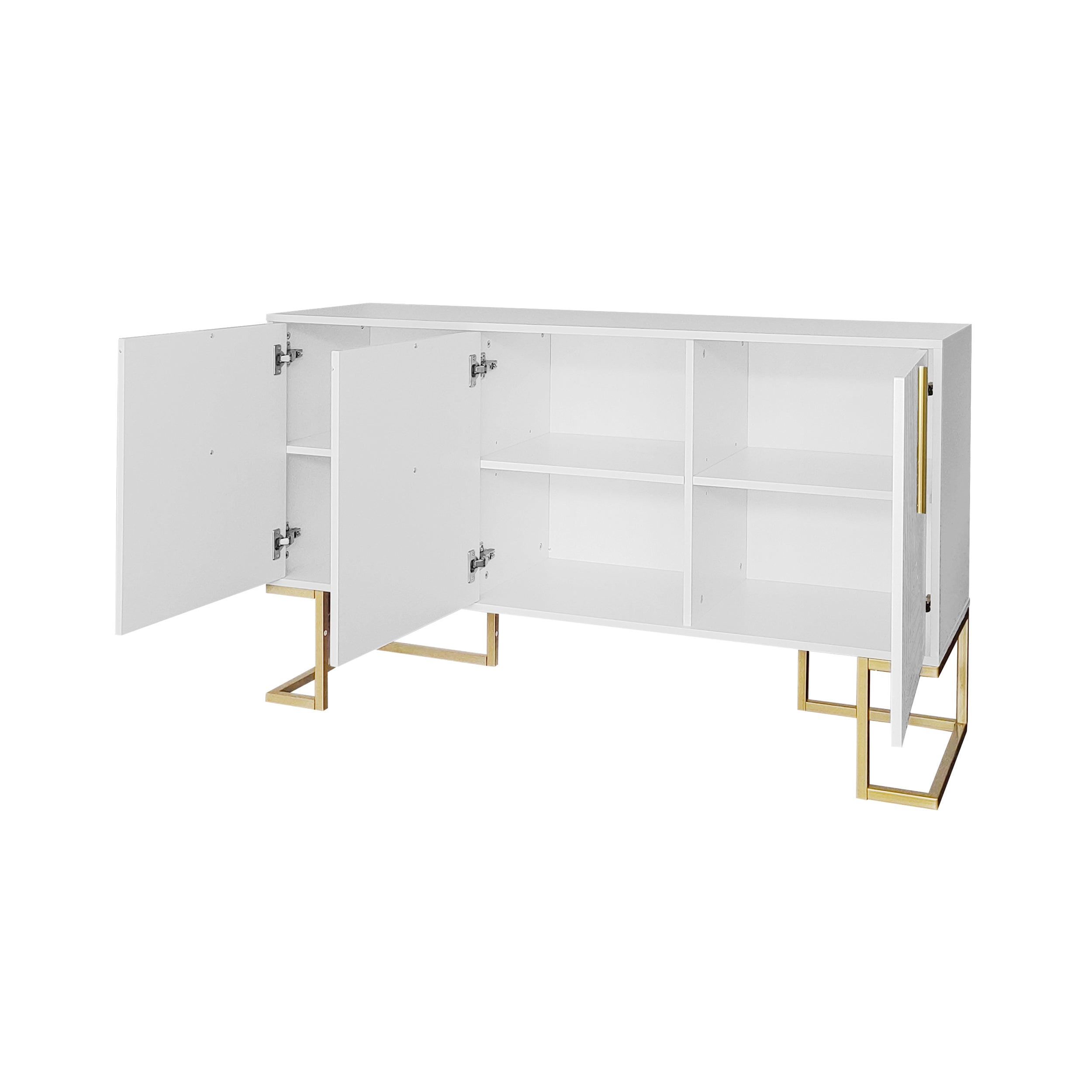 Logidon Dressoir 3 Deuren Met Verstelbare Planken Wit 138 x 40 x 80 cm