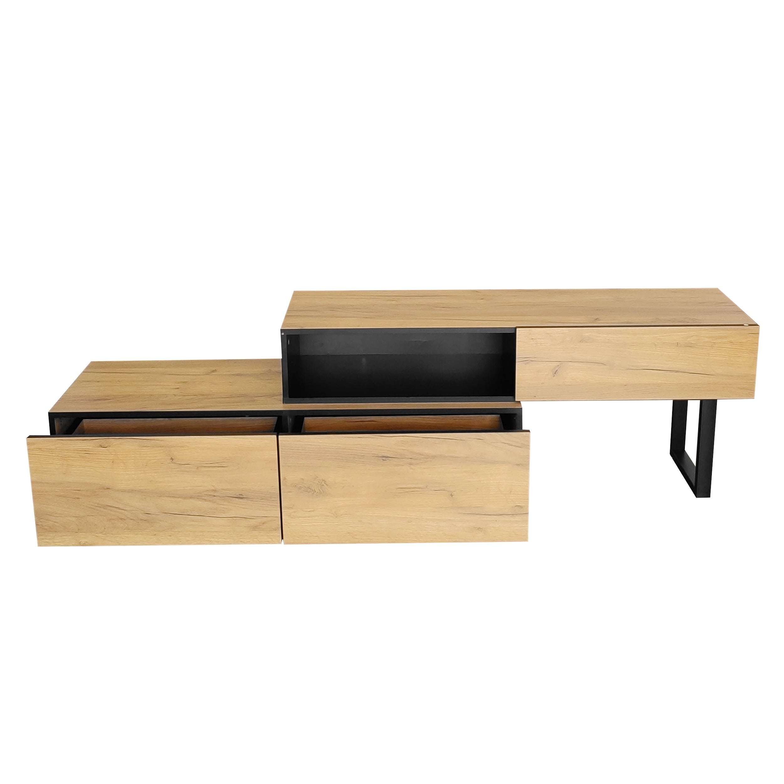 Logidon Adjustable TV Cabinet Combination 135-200cm Three Drawers Large Compartment