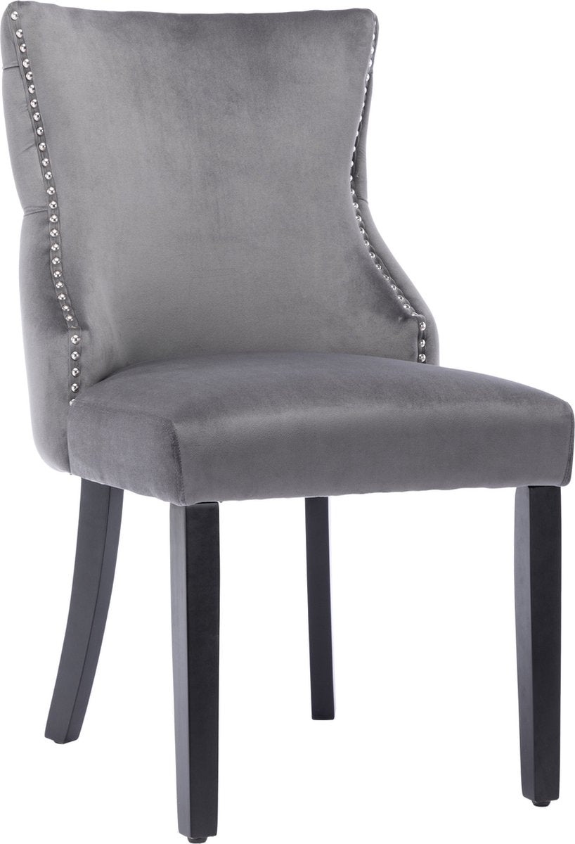 Merax Eetkamerstoel - Set van 2 Eetkamerstoelen - Stoel - Fauteuil - Grijs afbeelding 13