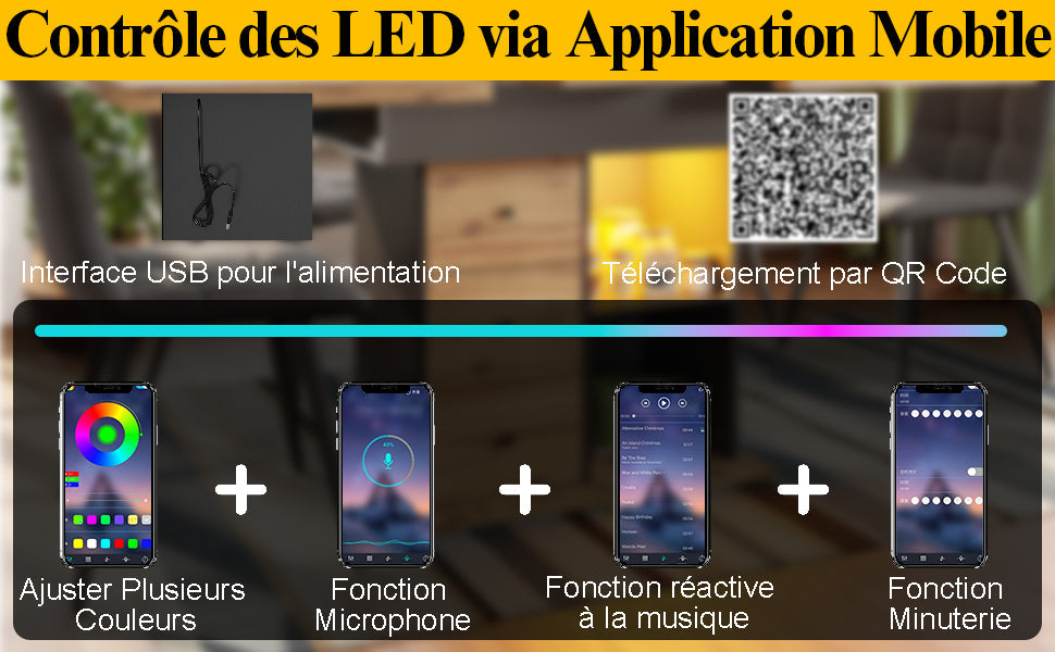Logidon eettafel telescopisch uitschuifbaar 110-140×80 cm met LED verlichting