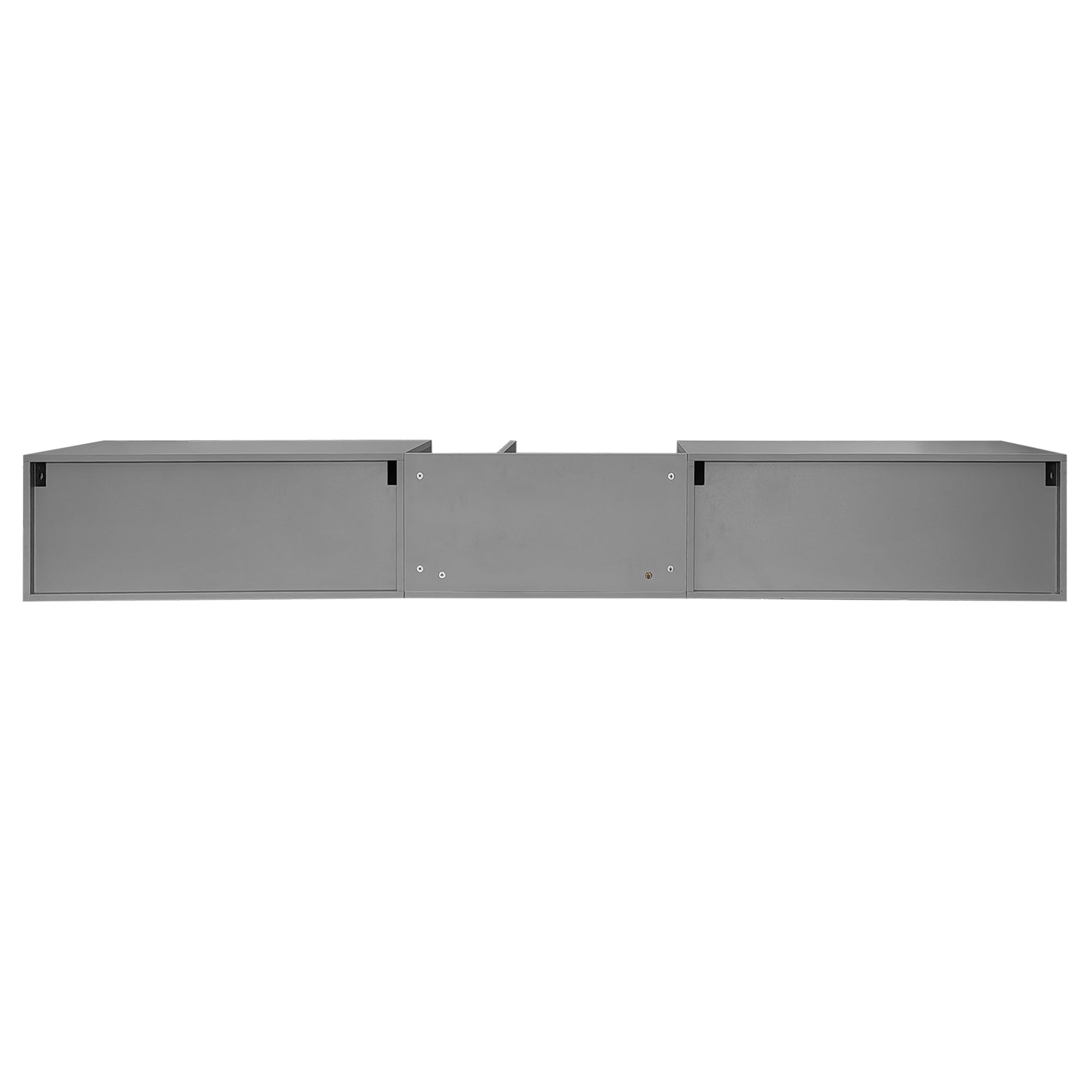 Logidon TV-meubel 170 cm hoogglans zwart glasplank LED