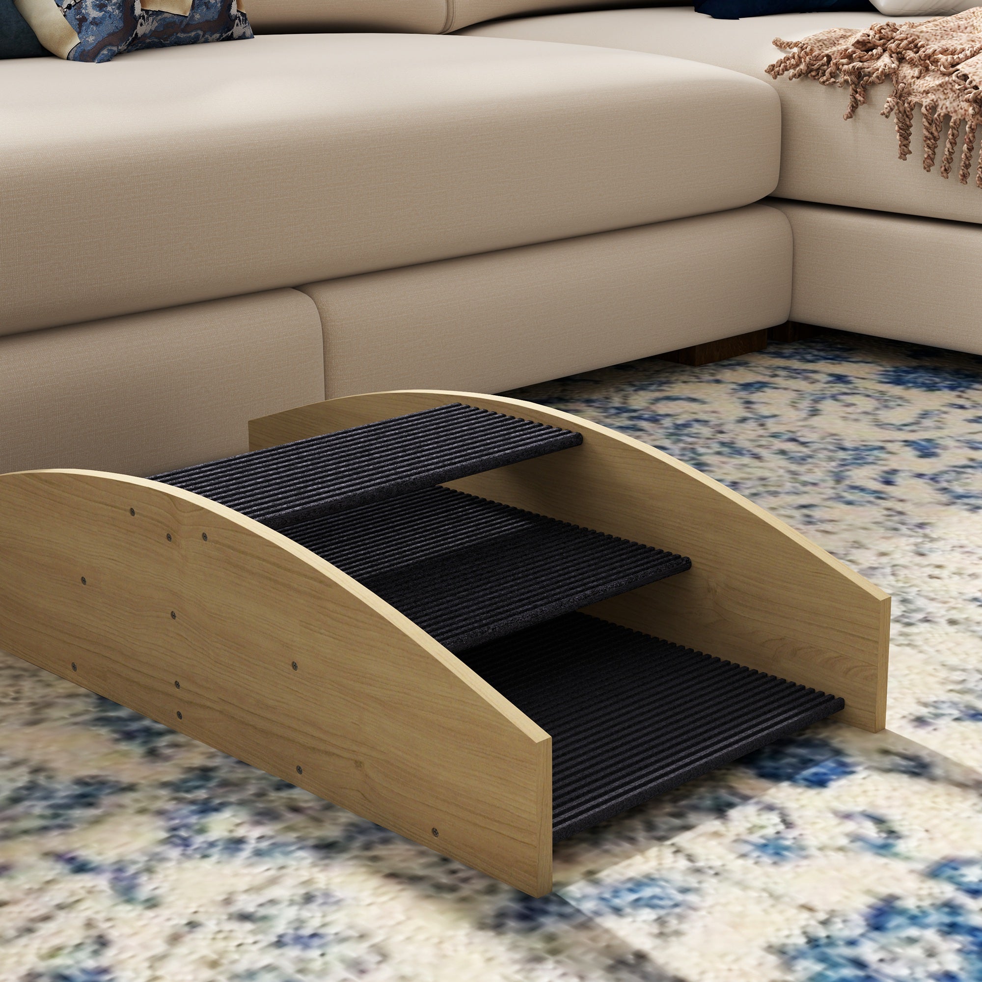 Logidon Dog Rocker 2 in 1 natuurlijk hout evenwichtshelling voor honden 80 x 39,5 x 20 cm